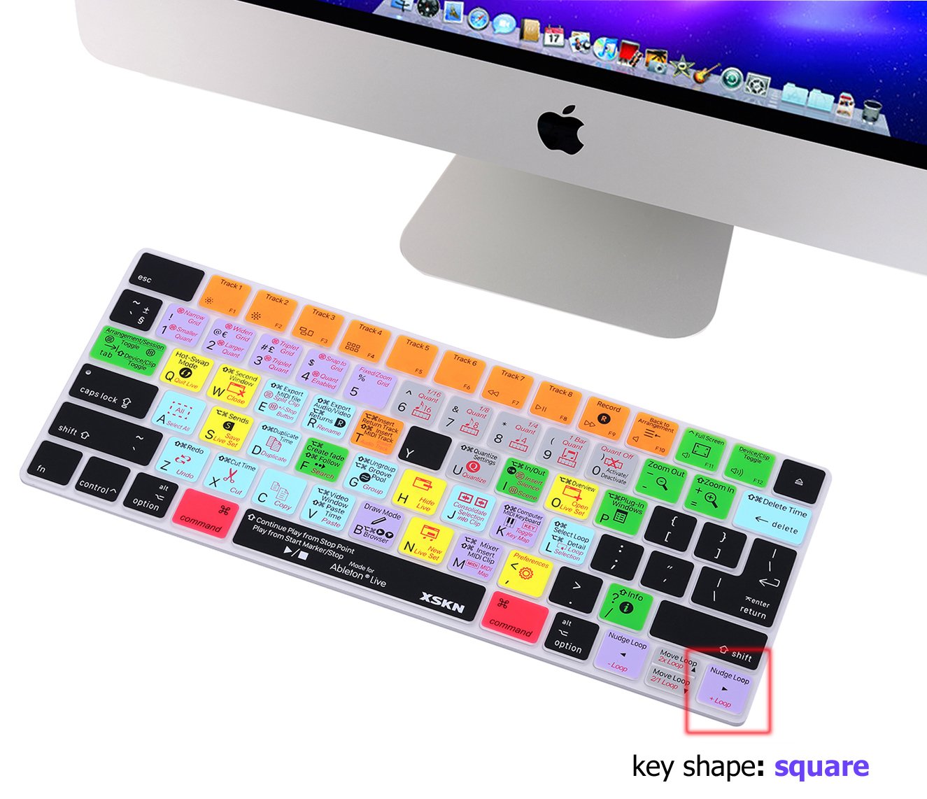 Xskn For Magic Keyboard Shortcut Ableton Live Keyboard Cover, Durable Ableton Hotkeys Silicone Keyboard Skin For Apple Magic Key