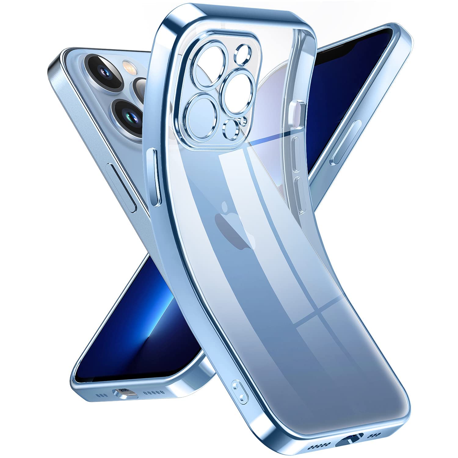 Supdeal Crystal Clear Case For Iphone 13 Pro, [Not Yellowing] [Camera Protection] [Military Grade Drop Tested] Transparent Shock