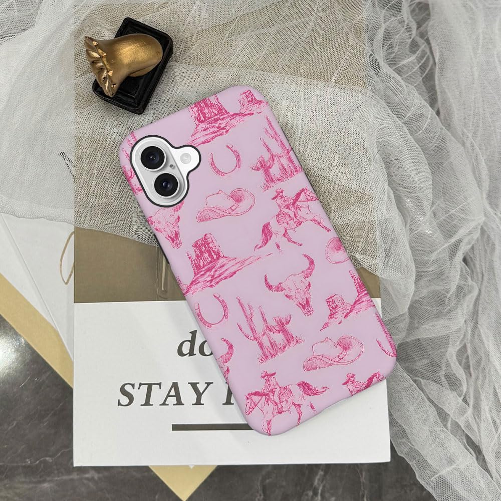 Tnxee Case Compatible With Iphone 16,Compatible With Magsafe,Fall Prevention Hybrid 2-Layer Hard Shell Cases For Girls Boys,Pink