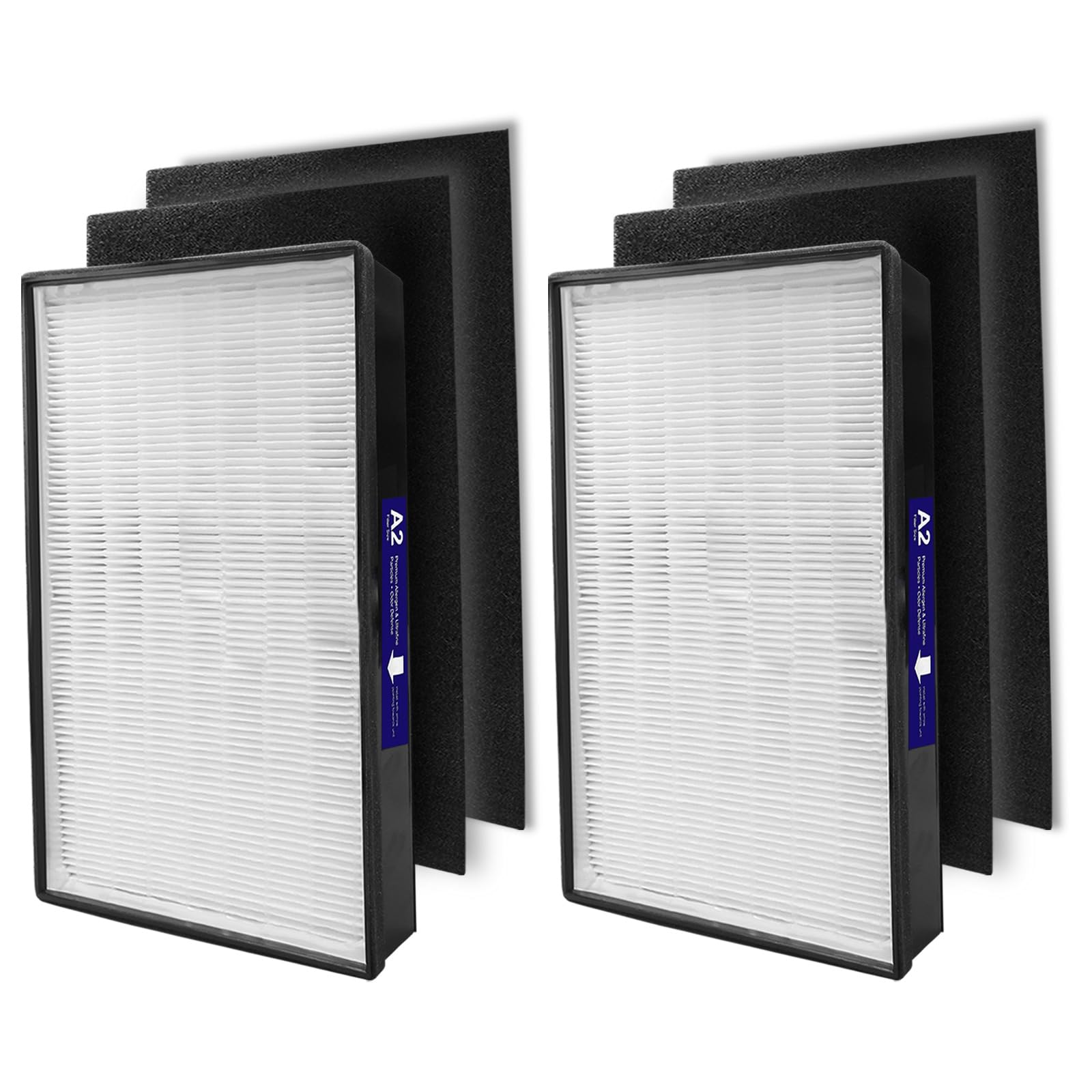 A2 Filter Replacement For 3M Filtrete Room A2 Models Fap C02 A2 Fap C03 A2 Fap T03 A2, 2 Post Filters + 4 Carbon Pre Filters, Pa