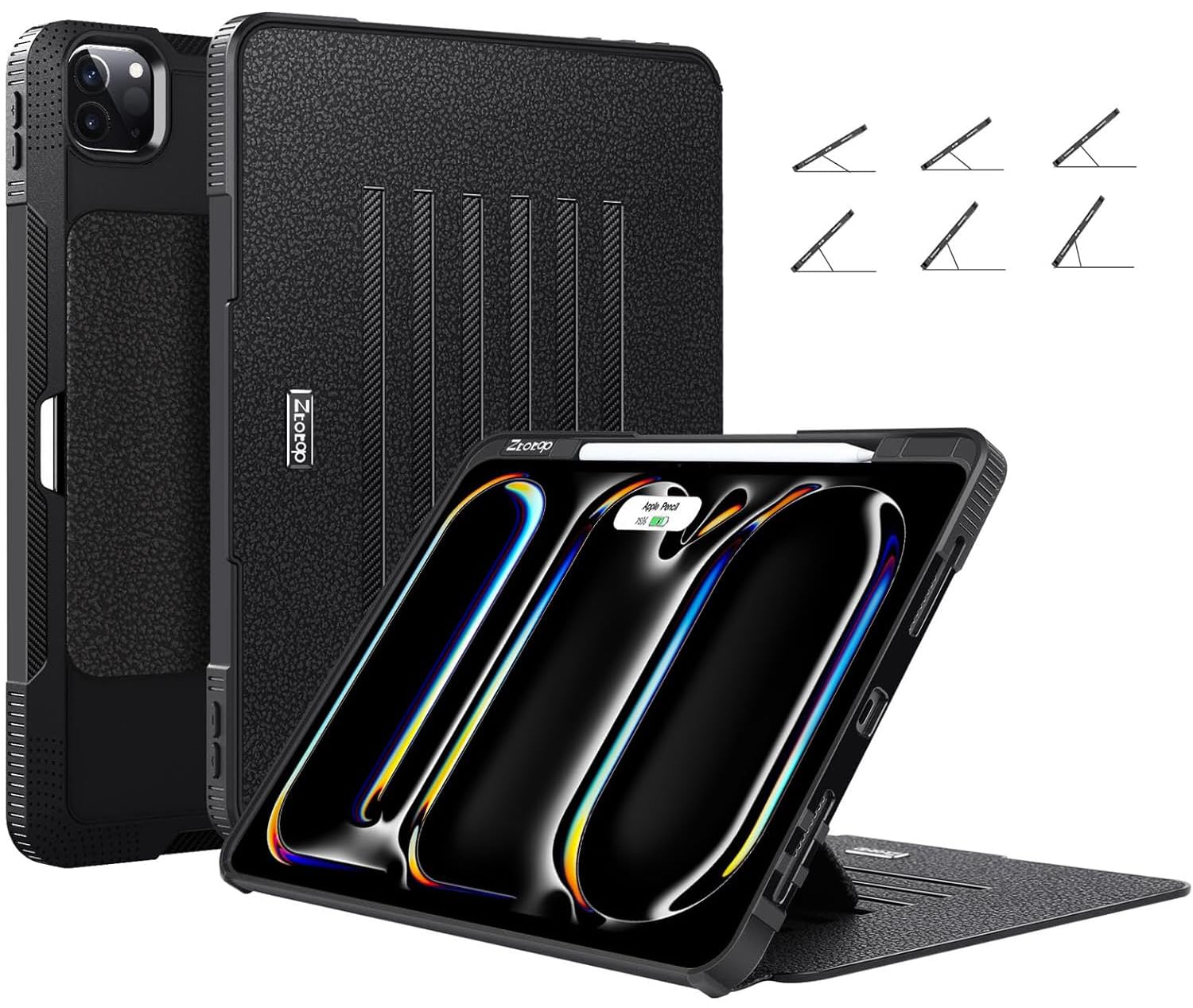 ZtotopCases for New iPad Pro 13 Inch Case 7th Gen M4(2024)/ Pro 12.9 Inch 6th/5th/4th Generation 2022/2021/2020, 6-Angle Magneti
