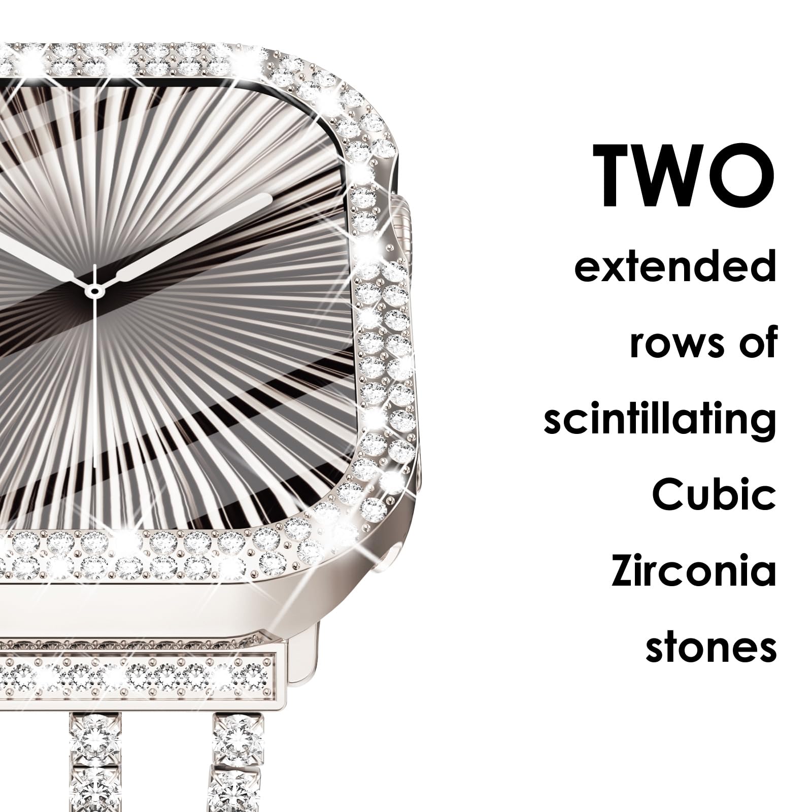 Surace Bling Apple Watch Case With Screen Protector Compatible With Apple Watch Series 10 46Mm, Crystal Diamond Overall Protecti