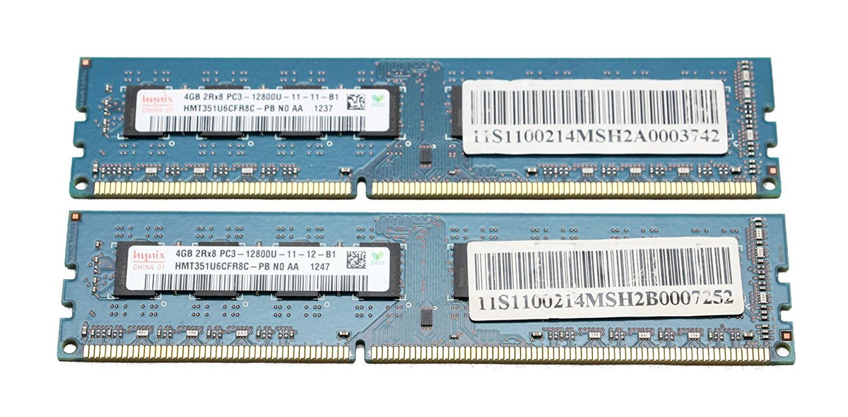 2x4GB (8GB Total) HYNIX HMT351U6CFR8C-PB 4GB PC3-12800U Desktop Memory