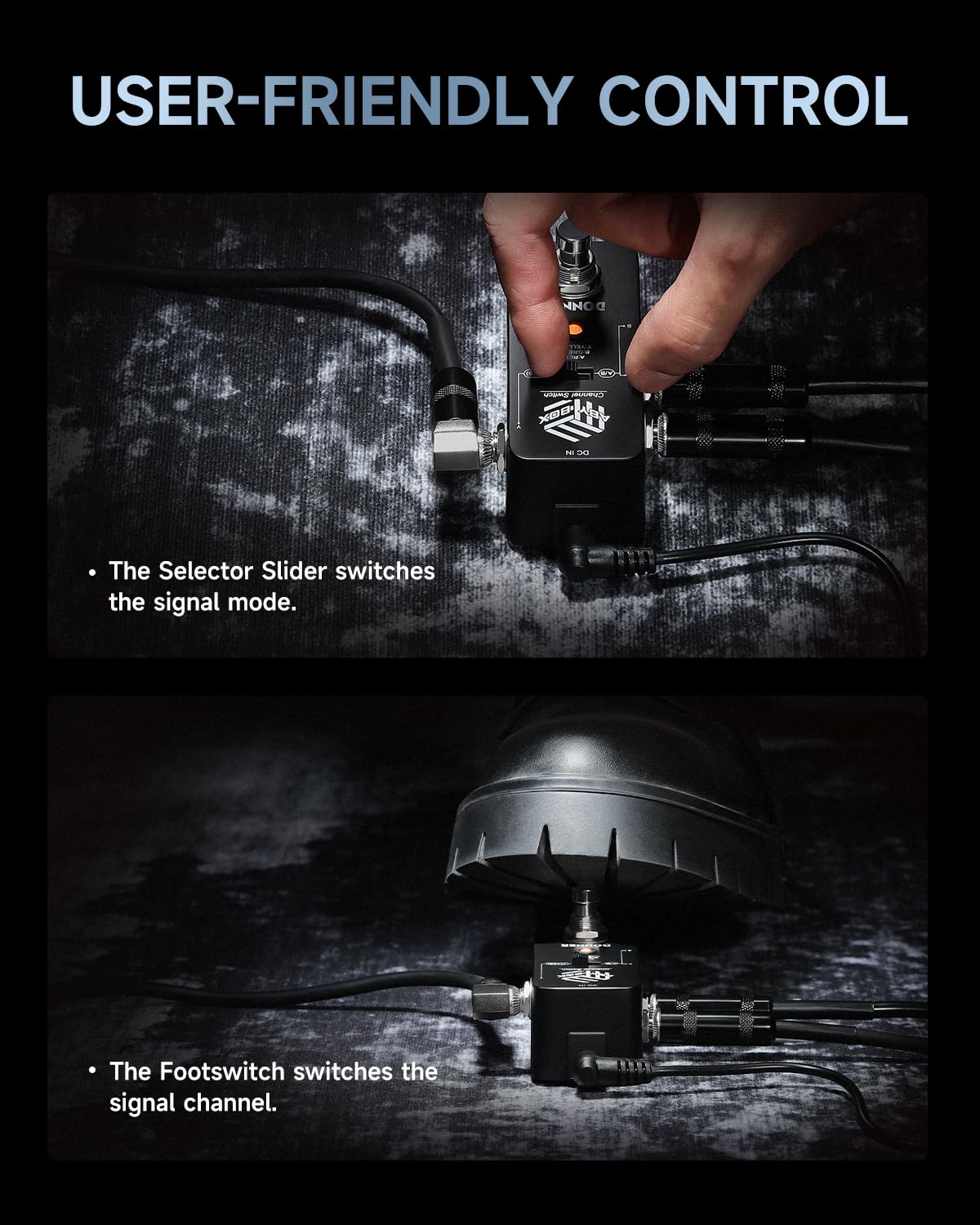 Donner Aby Box Line Selector Ab Switch Mini Guitar Effect Pedal True Bypass