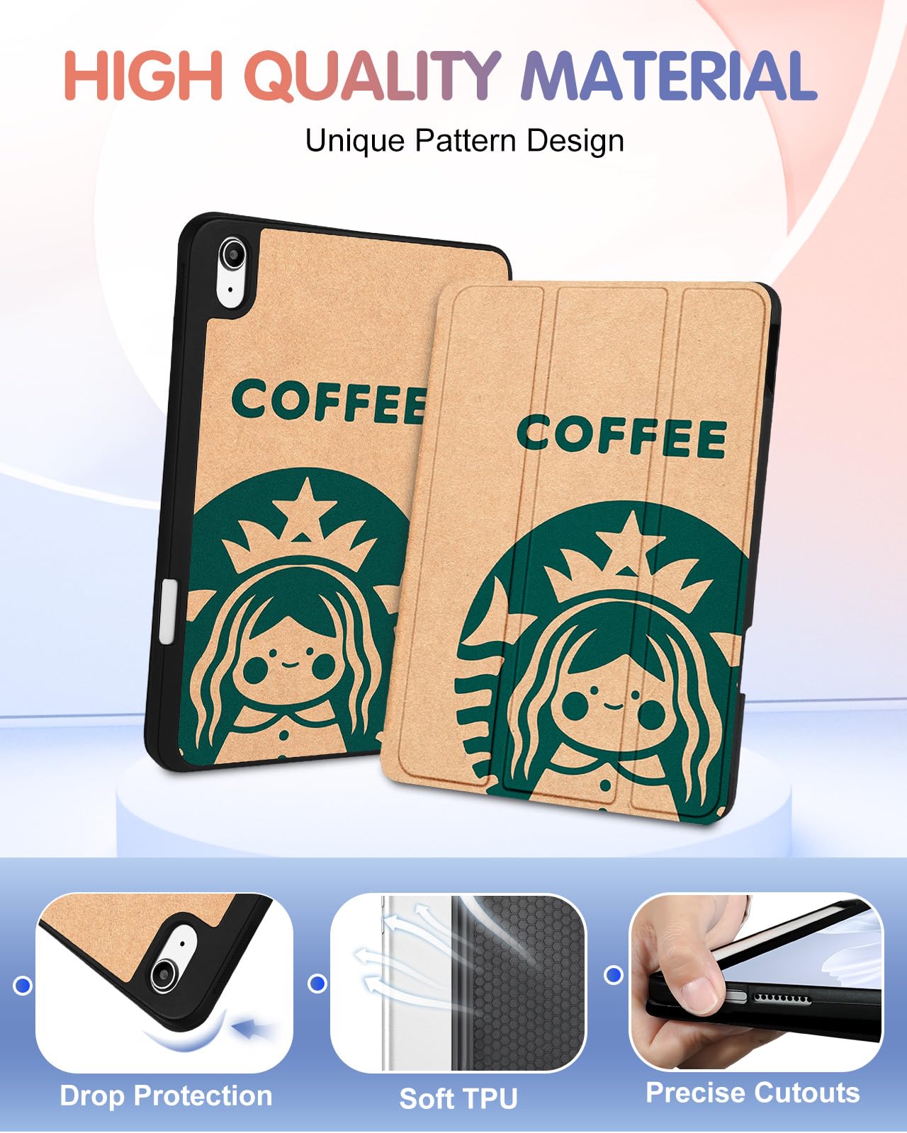 Wazzasoft For Apple Ipad 10Th Generation Case 10.9 Inch Cute Women Girls Kids Folio Cover Kawaii Teens Fun Funny Design Cool Pen