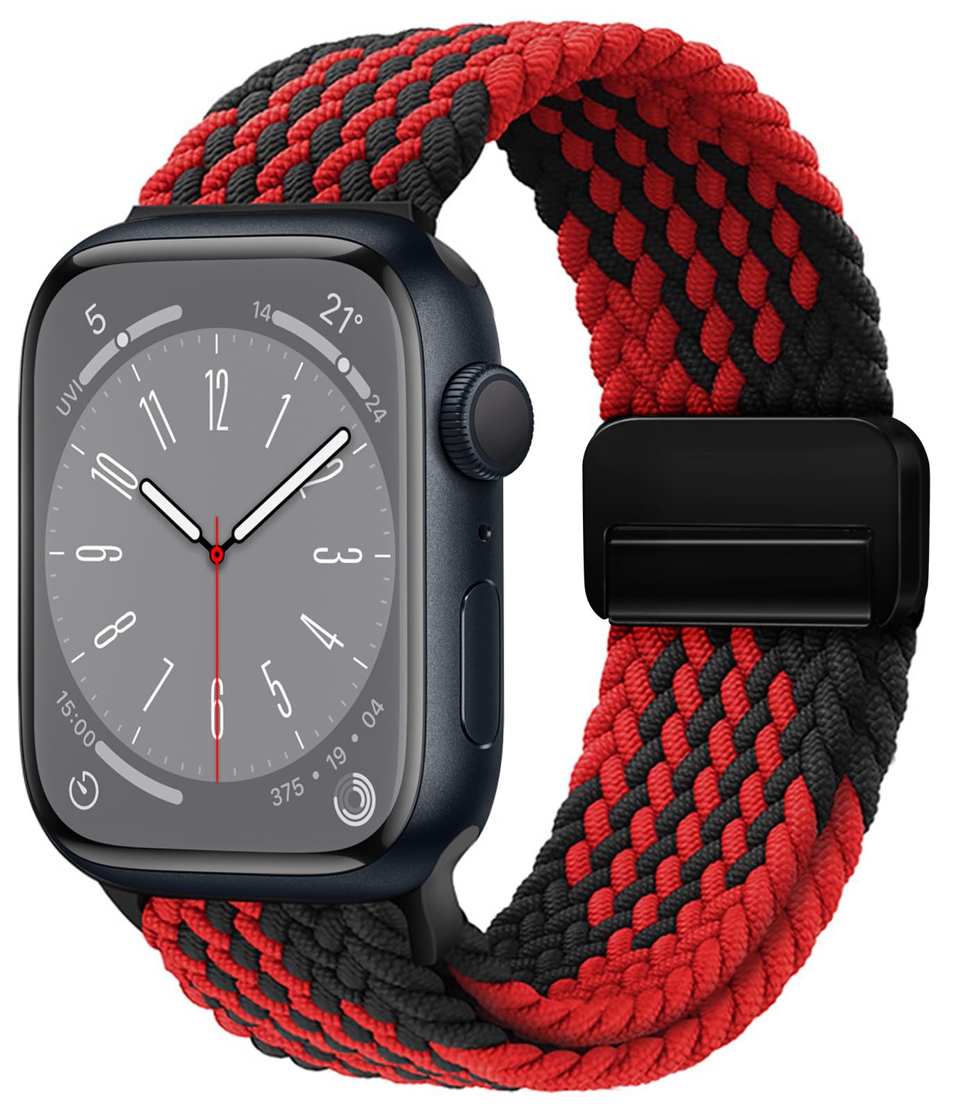 Omecky Magnetic Braided Solo Loop Band Compatible With Apple Watch Series 10 46Mm 9 8 7 6 5 4 42Mm 44Mm 45Mm 49Mm For Women Men,