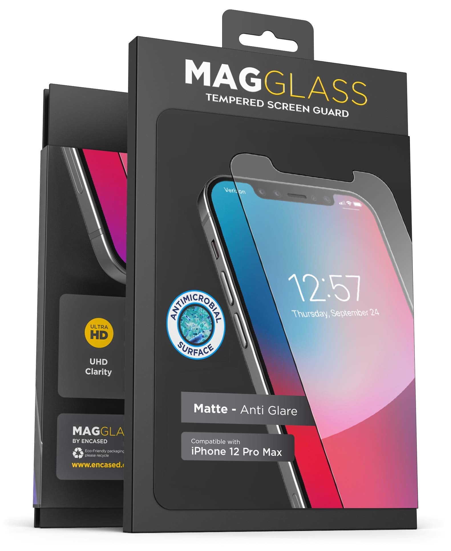 magglass compatible with iPhone 12 Pro Max Matte Screen Protector (Fingerprint Resistant) Bubble-Free Anti Glare Tempered Glass 