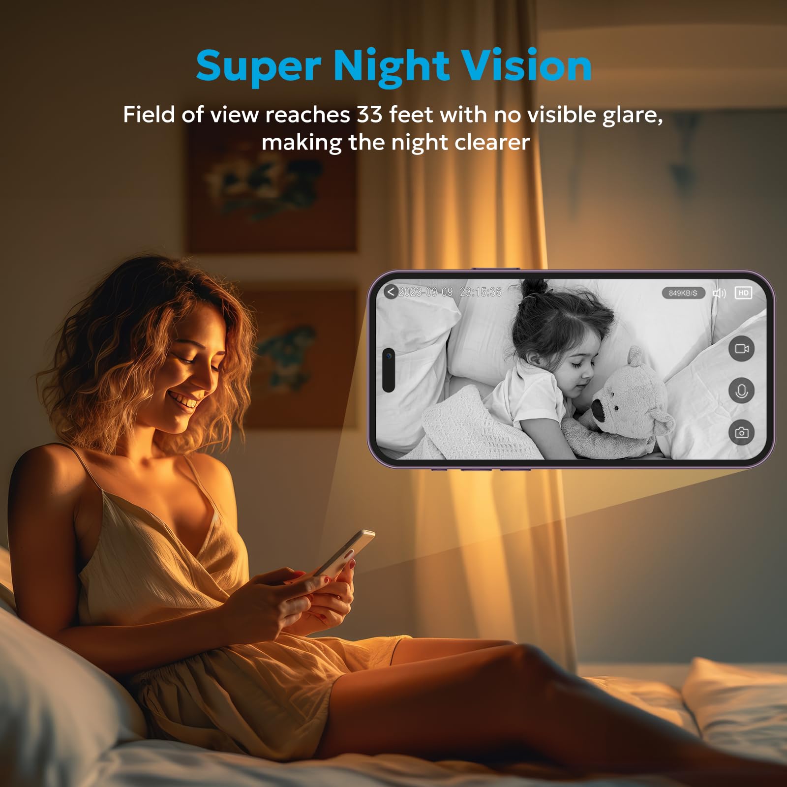 Owltron Indoor Security Camera 4Mp,4 Pack 2.4Ghz/5G Wifi 2K Home Cameras For Baby/Elder/Dog/Pet/Nanny Monitor Cam With Phone App