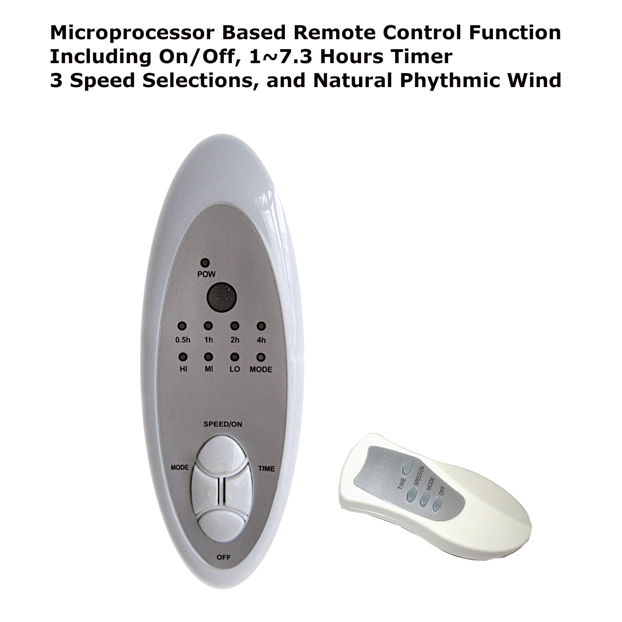 Optimus F-1672Wh Oscillating Stand Fan With Remote Control, 16-Inch, White