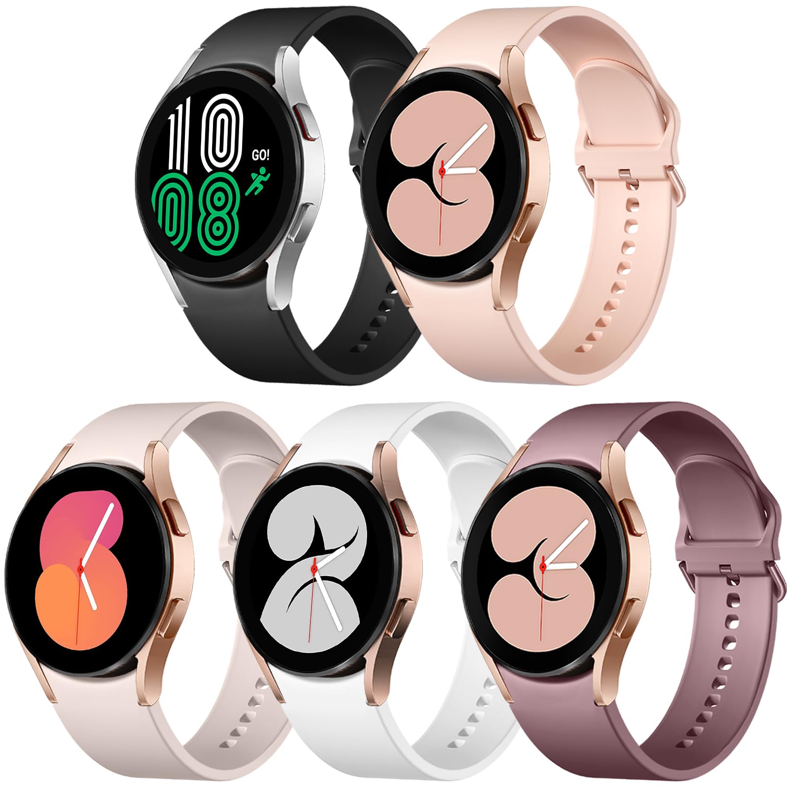 Lerobo 5 Pack Bands Compatible With Galaxy Watch 7 6 5 4 Band 40Mm 44Mm/Galaxy Watch 6 4 Classic 43Mm 47Mm 46Mm 42Mm/Watch 5 Pro
