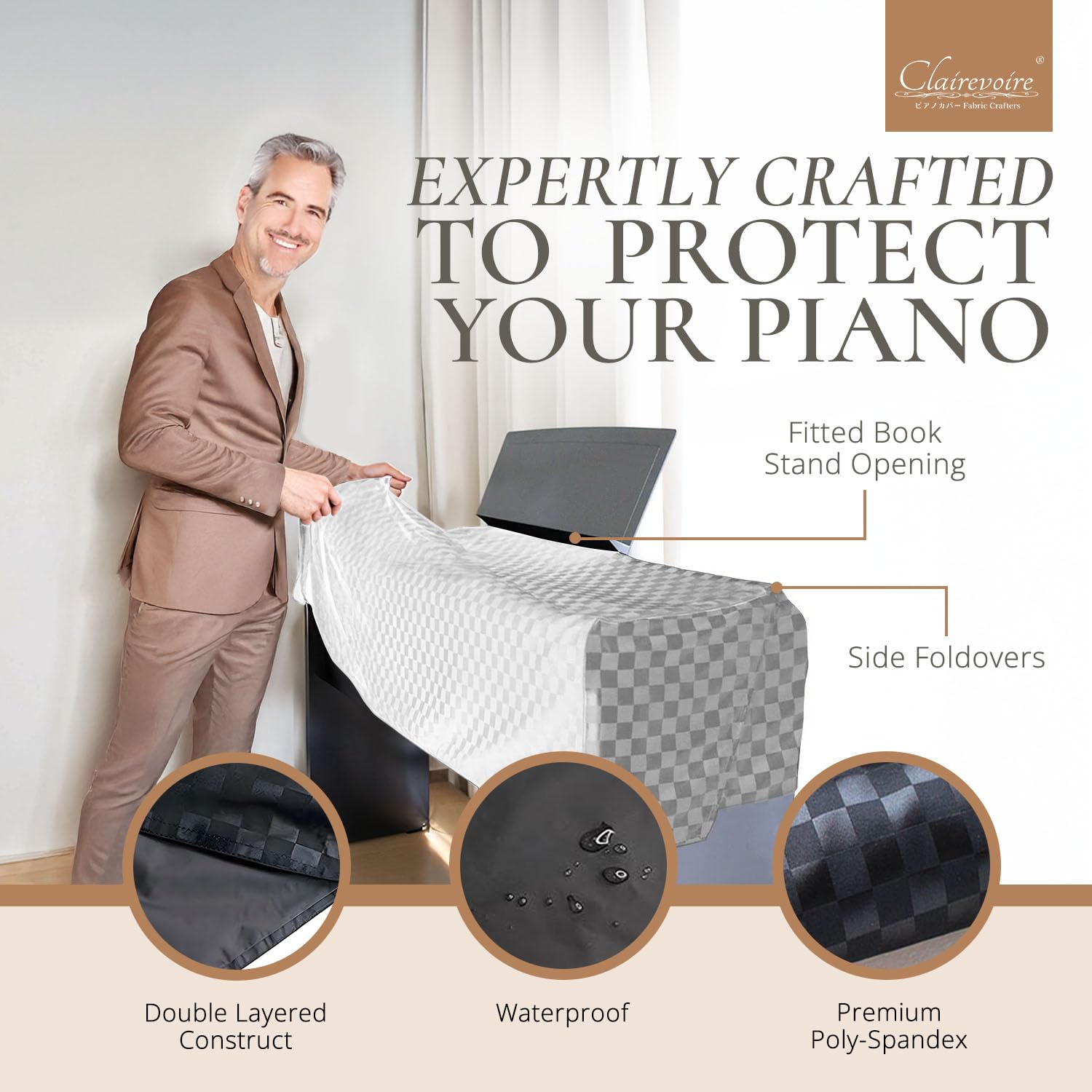 Digital Piano Cover For Yamaha - Piano Keyboard For P143, P225, P223, P145, P143, P125A, P125, P115, P105, P71, P45, Kawai Es120