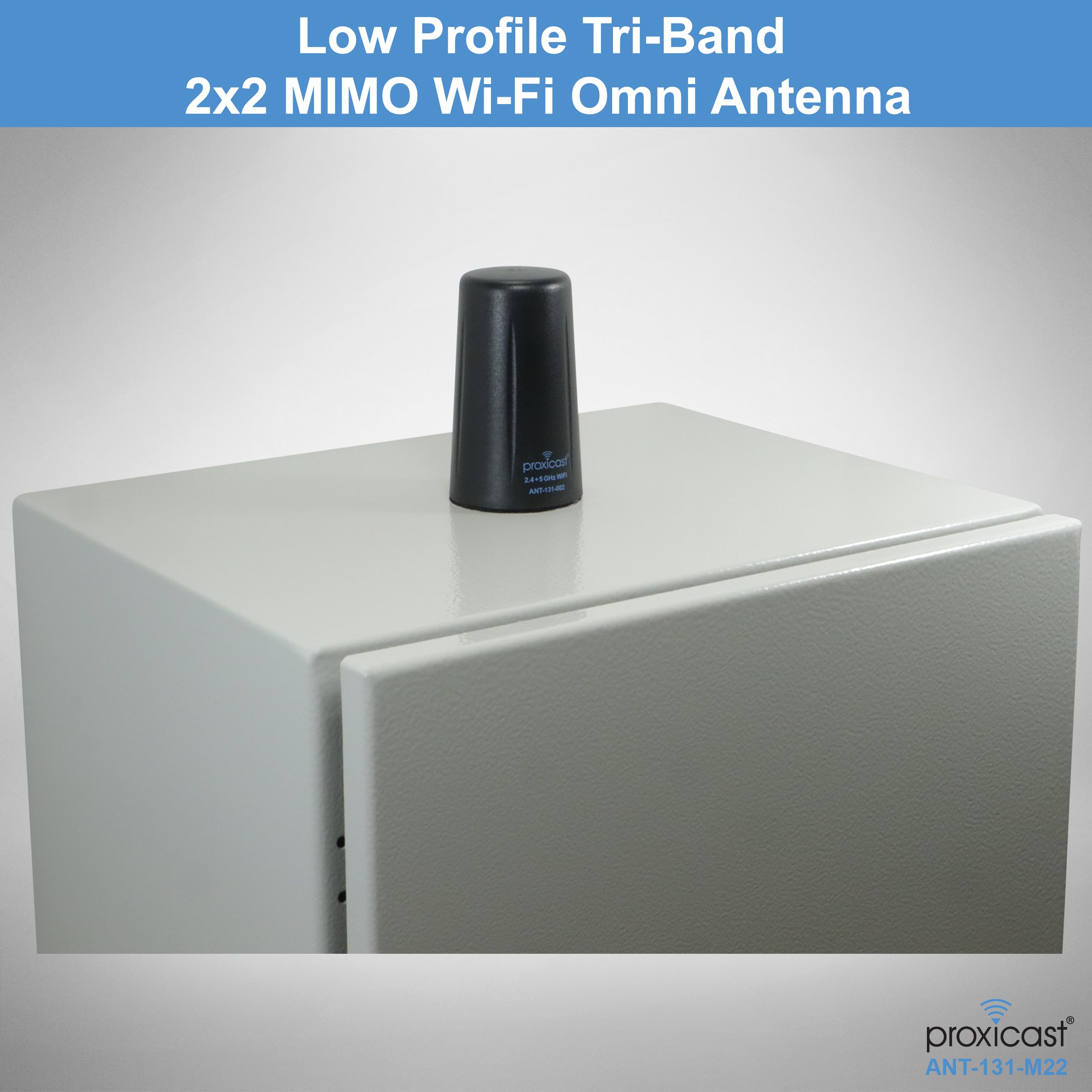 Proxicast Indoor/Outdoor 2X2 Mimo Omnidirectional Wifi Antenna - Tri-Band 2.4/5.8/6 Ghz - 3-5 Dbi Gain - Vandal Resistant Low Pr