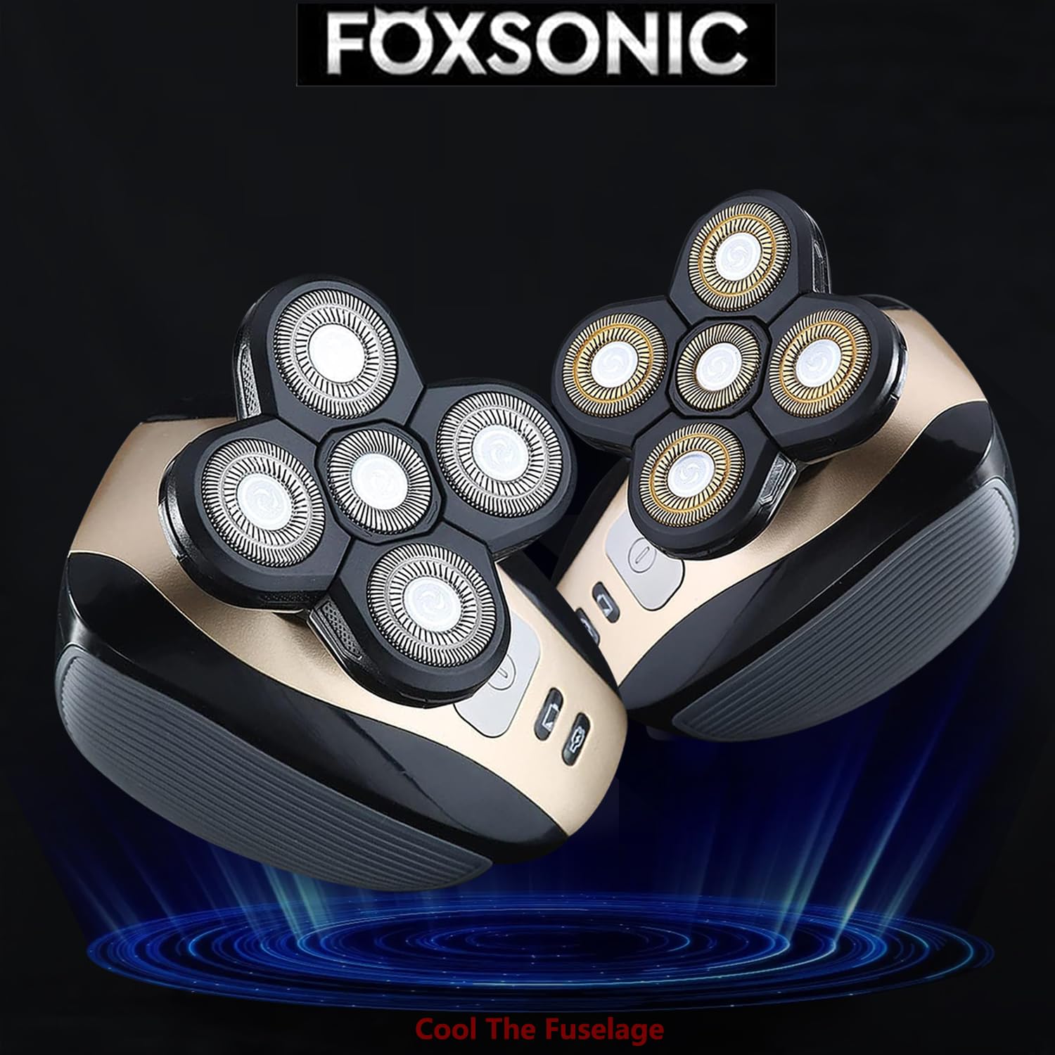 Foxsonic 2 Universal 5 Blades Head Shaver Replacement Heads For Head Shaver, Head Shaver Replacement Blades