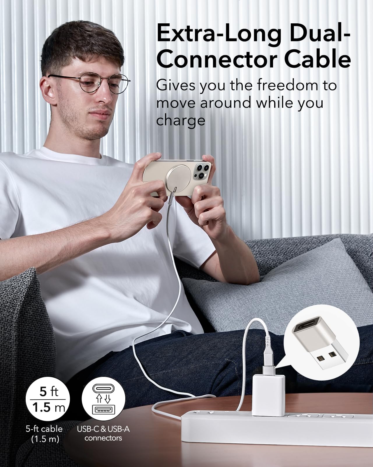 Esr For Magsafe Charger, Charging Pad For Iphone, Wireless Charger Iphone Compatible With Iphone 16/15/14/13/12 Series, Airpods