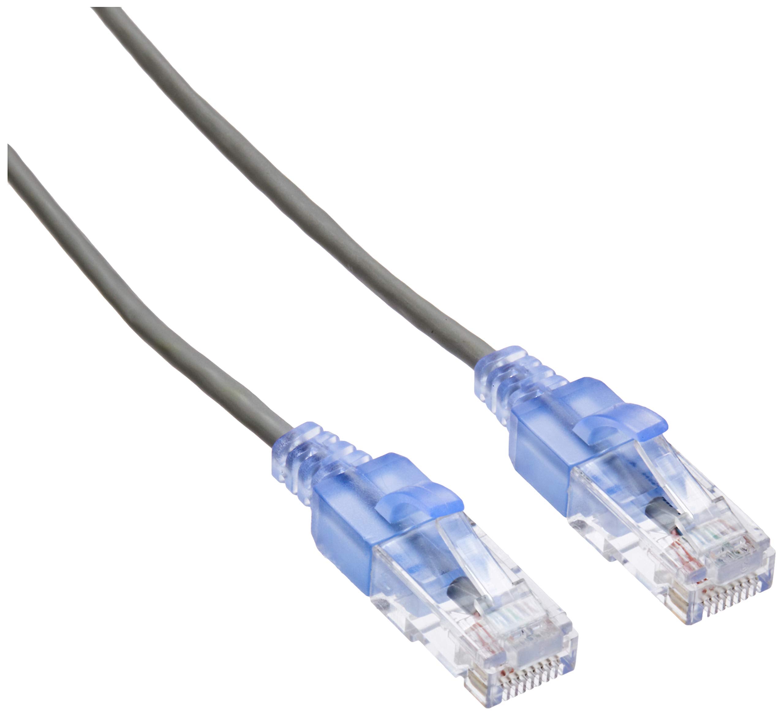 Monoprice Cat6A 25Ft Gray 10 Pk Patch Cable Utp 30Awg 10G Pure Bare Copper Snagless Rj45 Slimrun Series Ethernet Cable