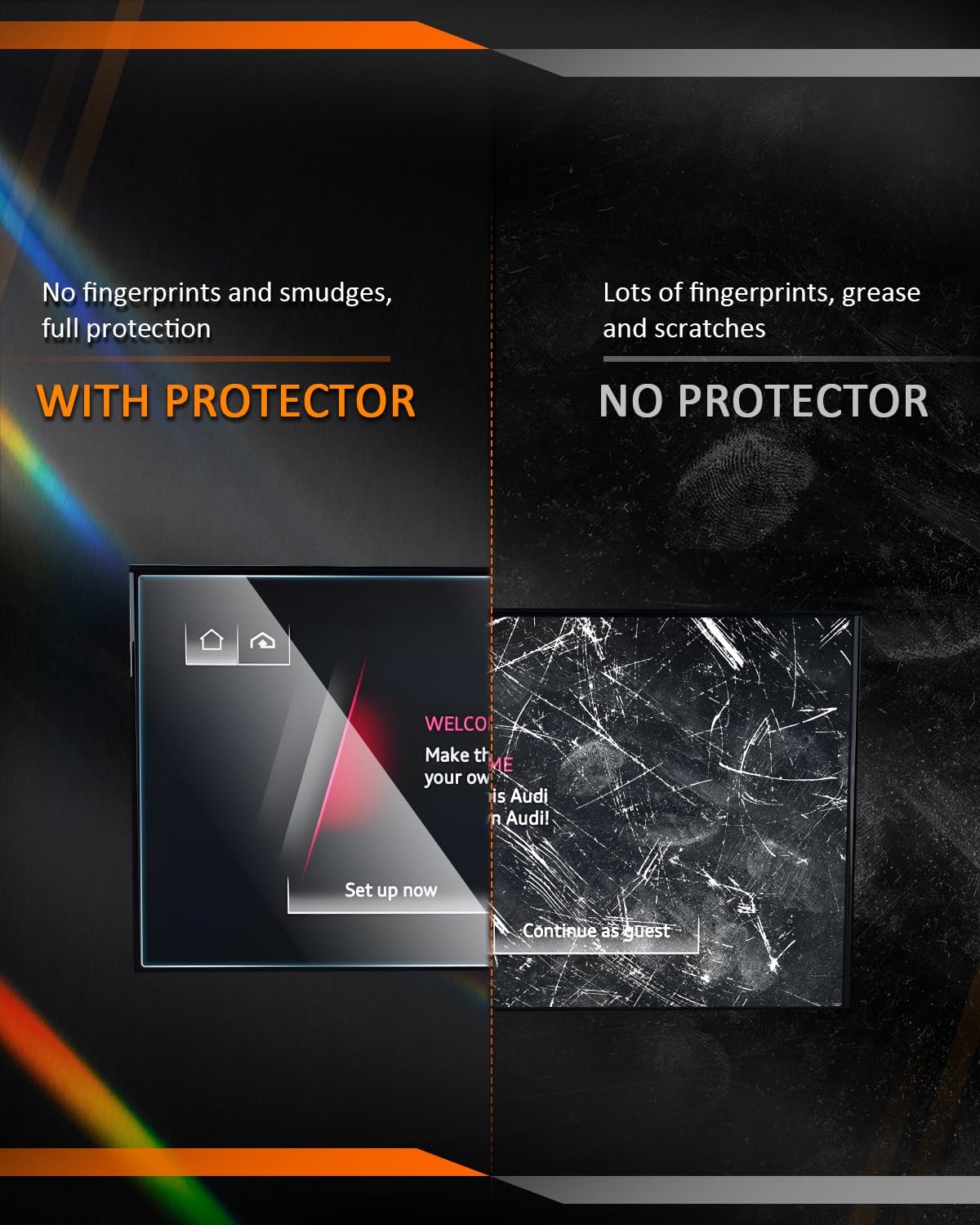 Cdefg Screen Protector For Audi Q5 2022 2025 Accessories Touchscreen Display Cover For Audi A4 A5 Q5 Screen 2025 2024 2023 2022 2021 10.1' Tempered Glass