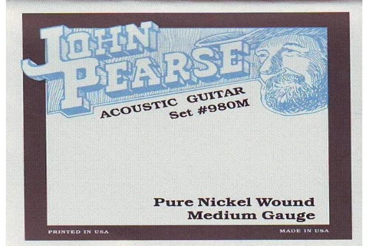 John Pearse 980M Acoustic Strings Pure Nickel 13 57 980M, Medium