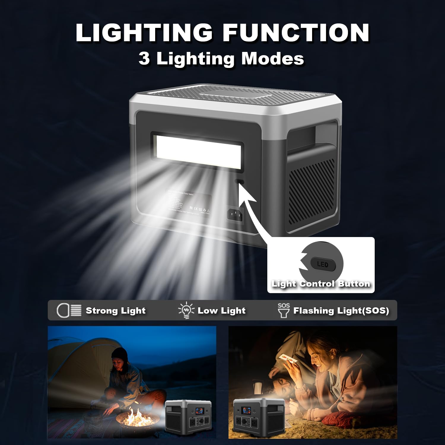 Portable Power Station, 384Wh Lifepo4 Battery Backup, 600W(1800W Peak) Solar Generator With 10 Outlets,Ups Function, Solar Power