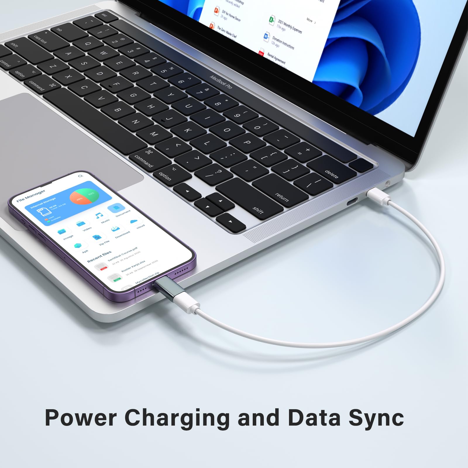 Thousover USB C to Lightning Adapter, 4 Pack, 15W Fast Charging, Gray, Aluminum, Model P840401420393