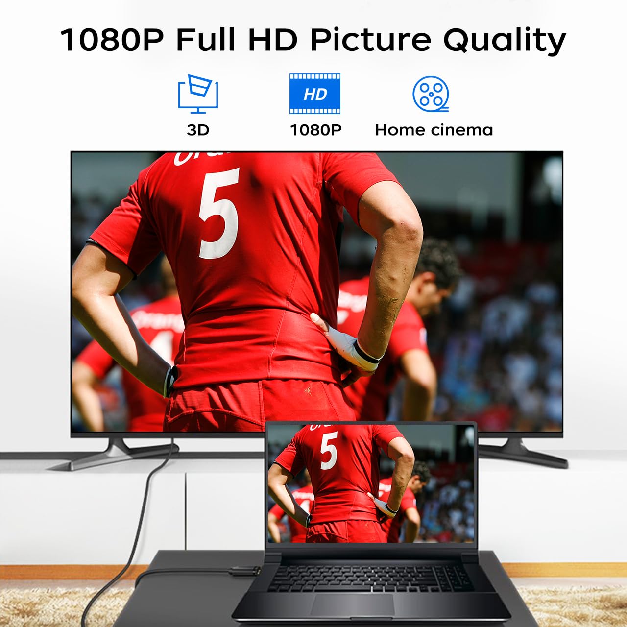 Qingler Hdmi A To Dvi Adapter Cable 6Ft, 2 Pack Bi Directional 1080P Hdmi To Dvi D Cable Male To Male, High Speed Gold Plated Fo