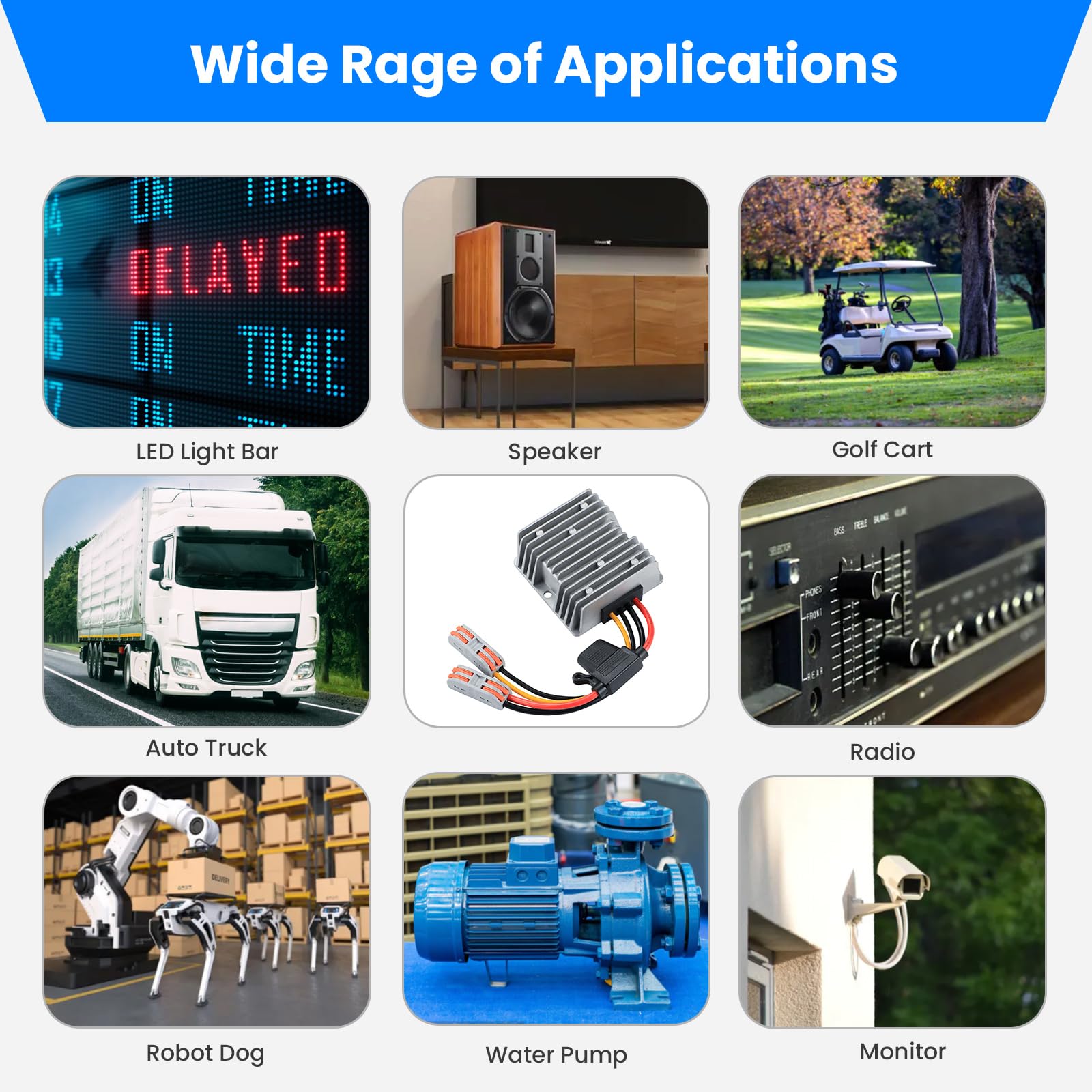 Mzhou Dc 12V Boost To 48V 5A Converter, 12V To 48V Dc/Dc Step Up Controller With Terminal Block, Waterproof Transformer For Auto