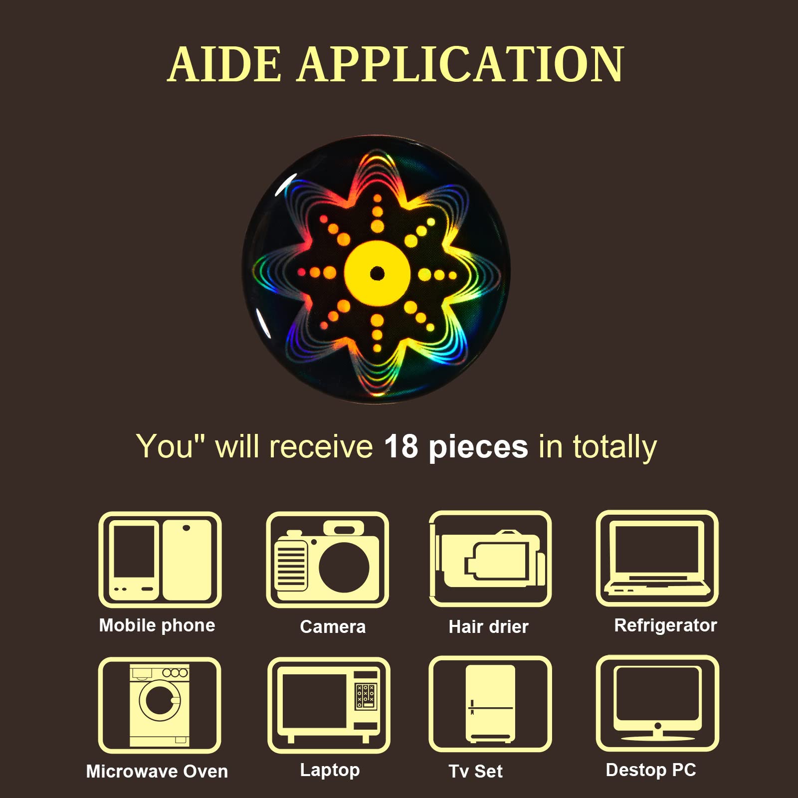 Zonon 18 Pieces Cell Phone Stickers Blockers Equipment Stickers Devices Accessories For Mobile Phones, Laptops Computers ()