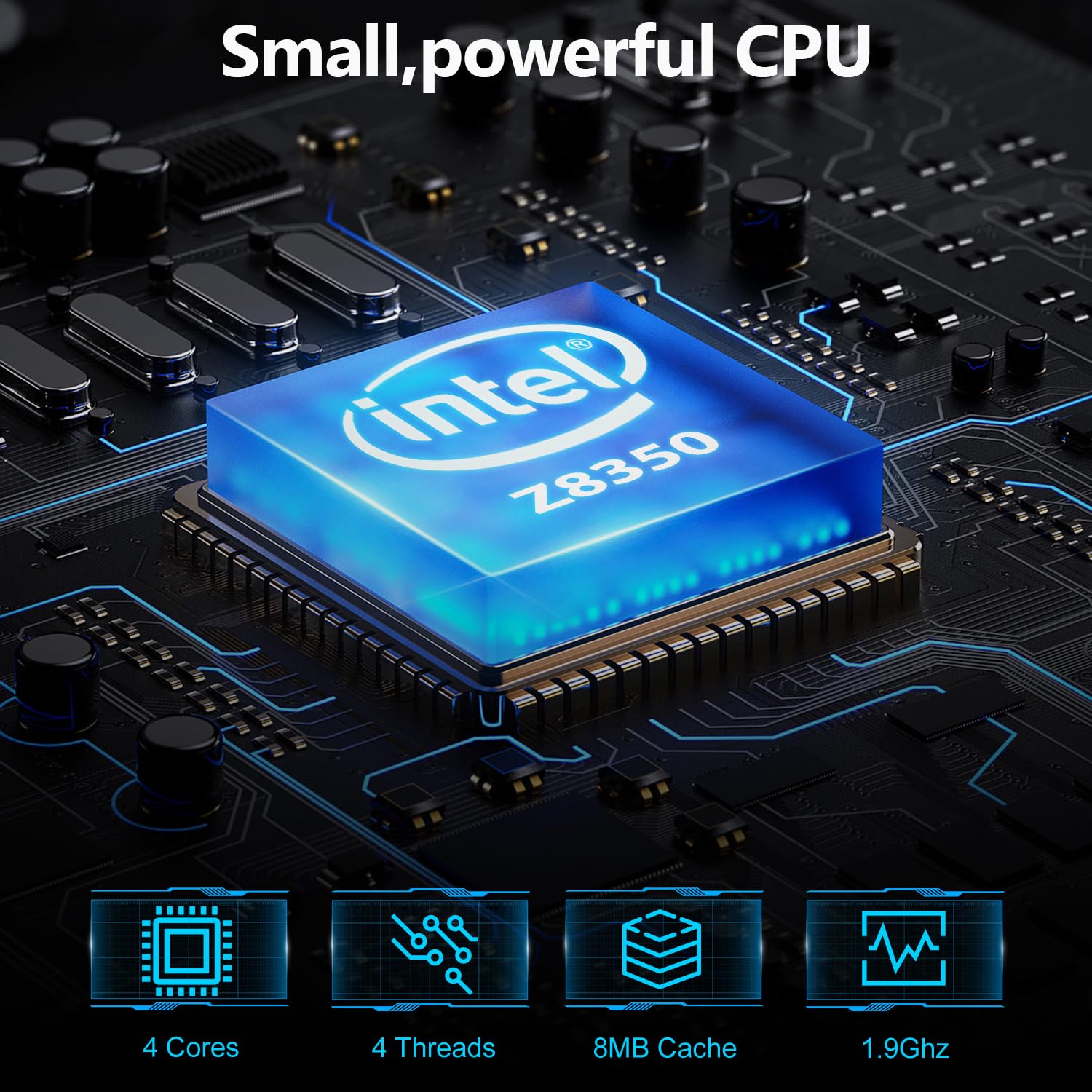 Aladawn Pc Stick Mini Pc Stick With Intel Atom Z8350 & Windows 10 Pro,Mini Pc 4Gb Ram 128Gb Rom,Intel Pc Stick Support Auto Powe