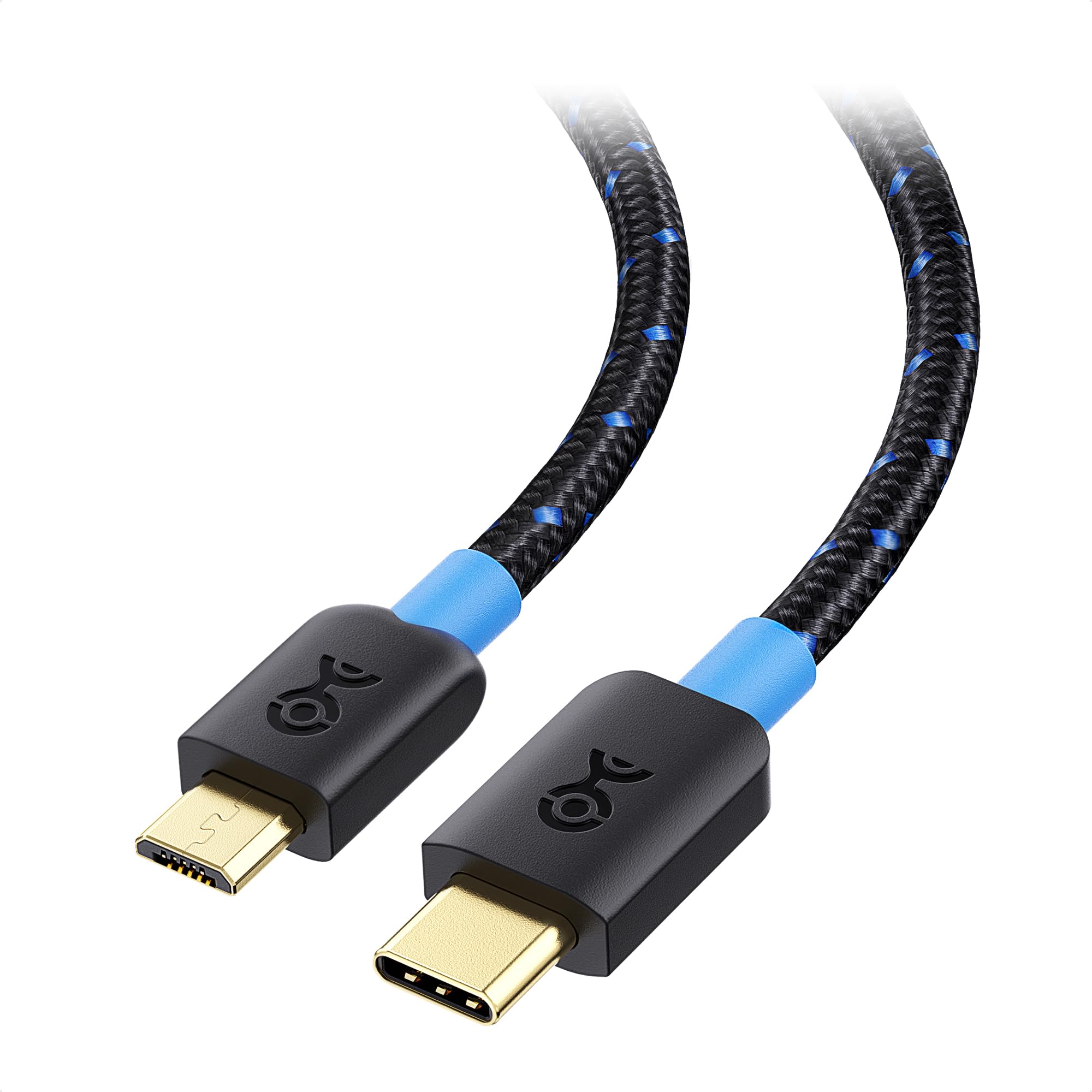 Cable Matters Braided USB C to Micro USB Cable   3.3ft, Micro USB to USB C Cable, USBC to Micro USB Cord, for Wall Chargers, Game Controllers & More, Black