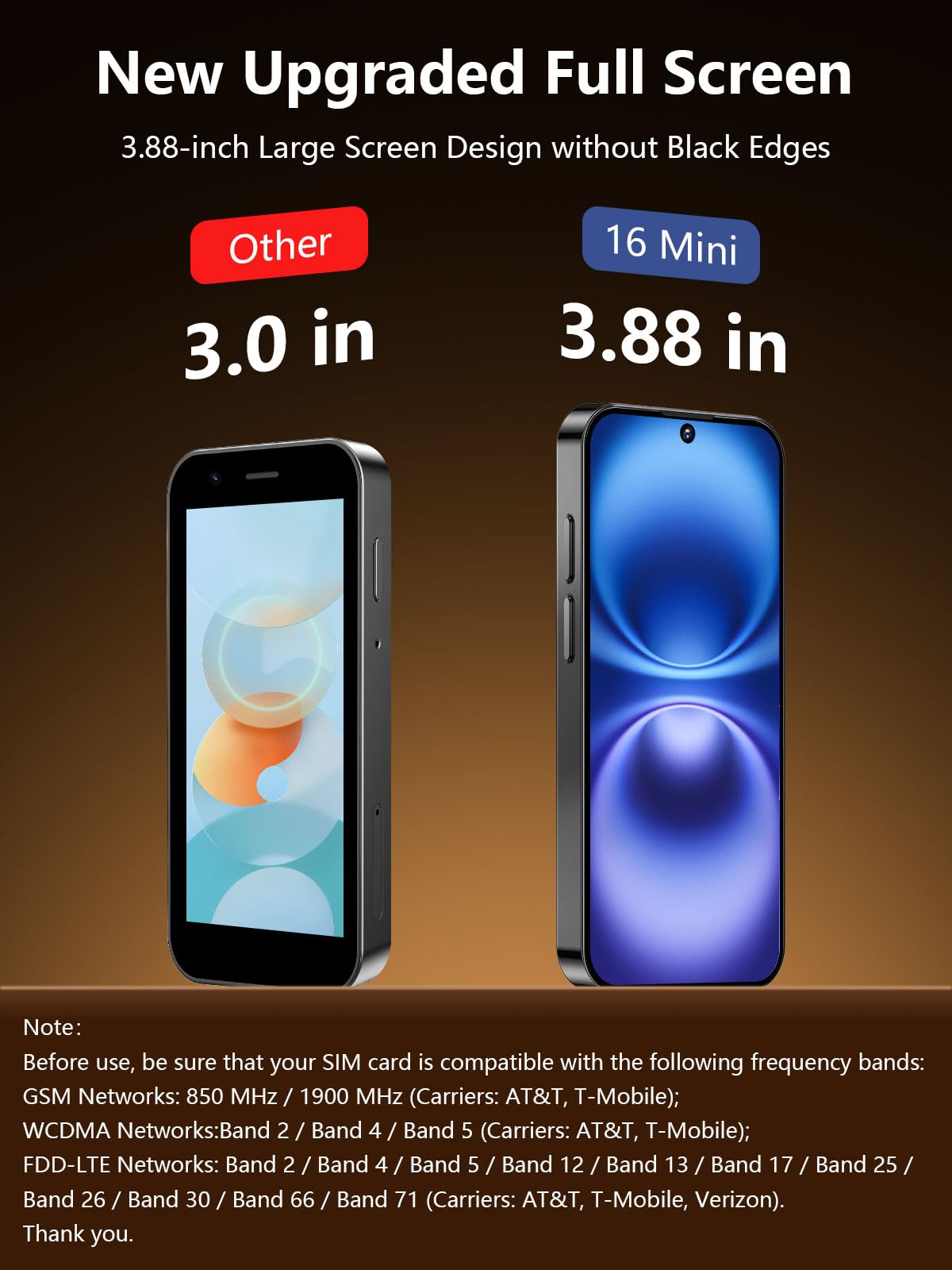 Soyes Mini Phone 64Gb Unlocked 4G Worlds Smallest Mini Smartphone With 3.88 Hd Touch Screen Compact Backup Mobile Phone For K