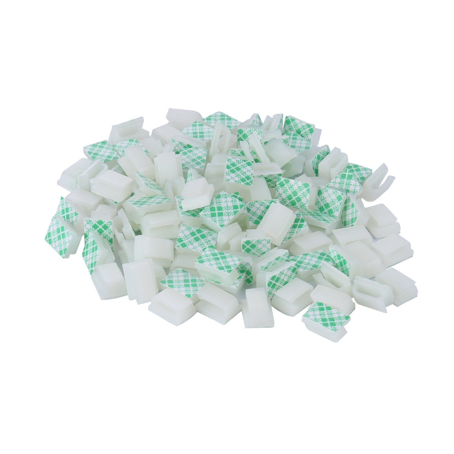 Cable Clips Adhesive Cable Clips Ethernet Cable Clips Wire Holder System 100 Pcs White For Car, Office, Desk Accessories, Home,