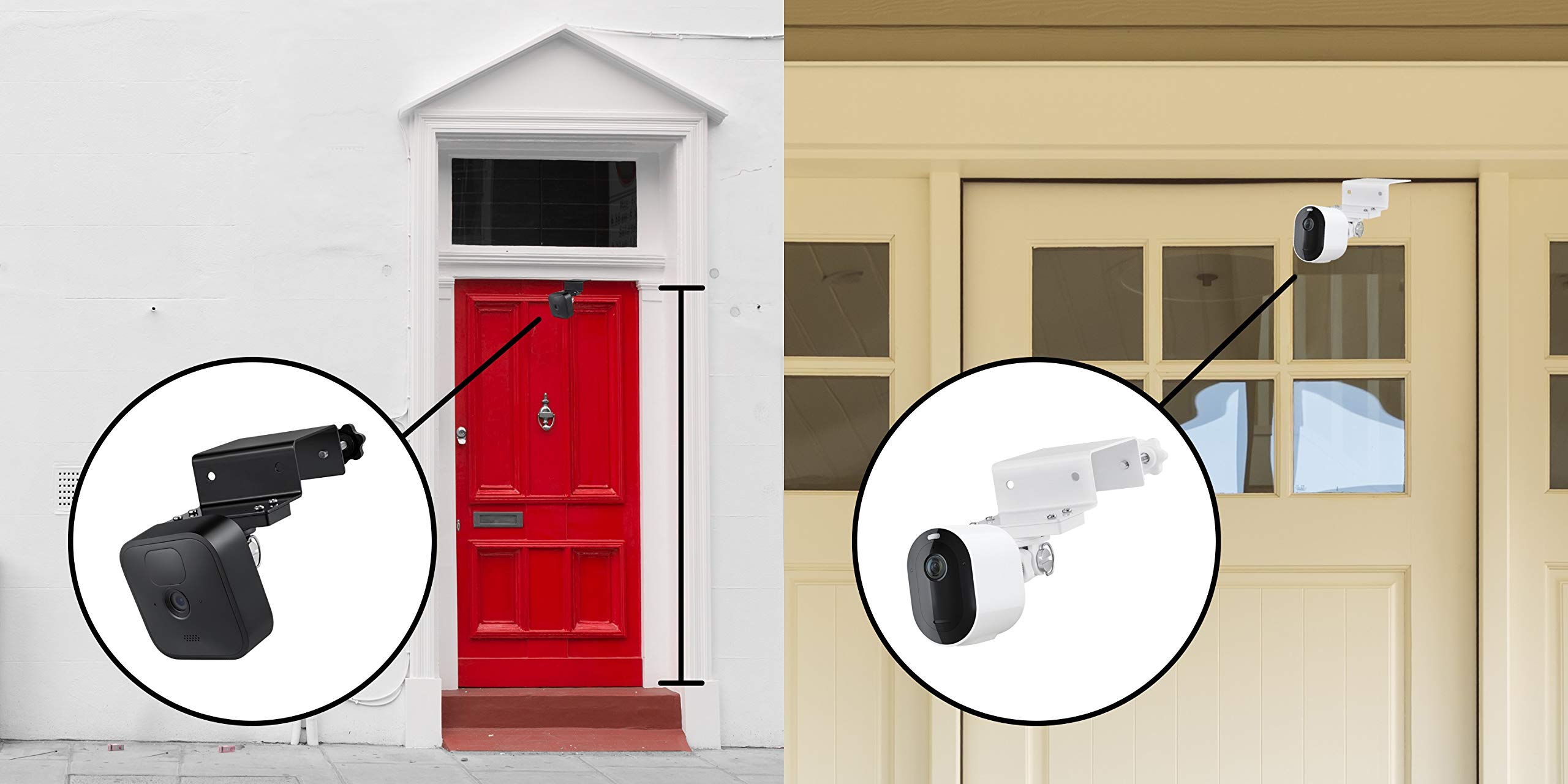 Wasserstein Door Mount Compatible With Arlo Hd/Pro/Pro2/Pro3/Pro4/Pro5S/Ultra/Ultra2/Essential, Blink Outdoor/Xt2, Ring Stick Up