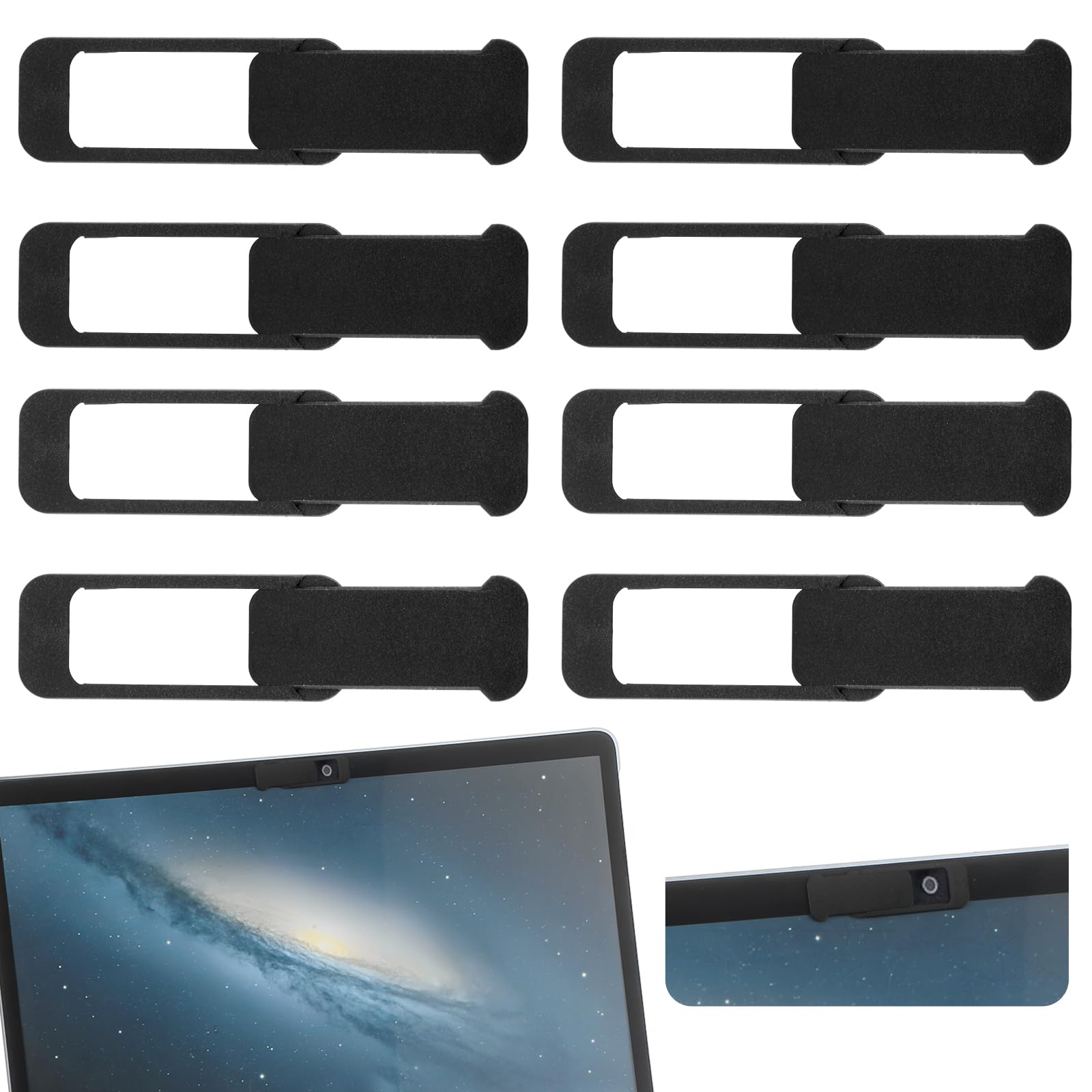 Ymapinc 4Pcs Camera Cover Laptop, Webcam Cover Slide for Privacy Safe Suitable for Computer Mobile Phones Laptops Tablets  Blac
