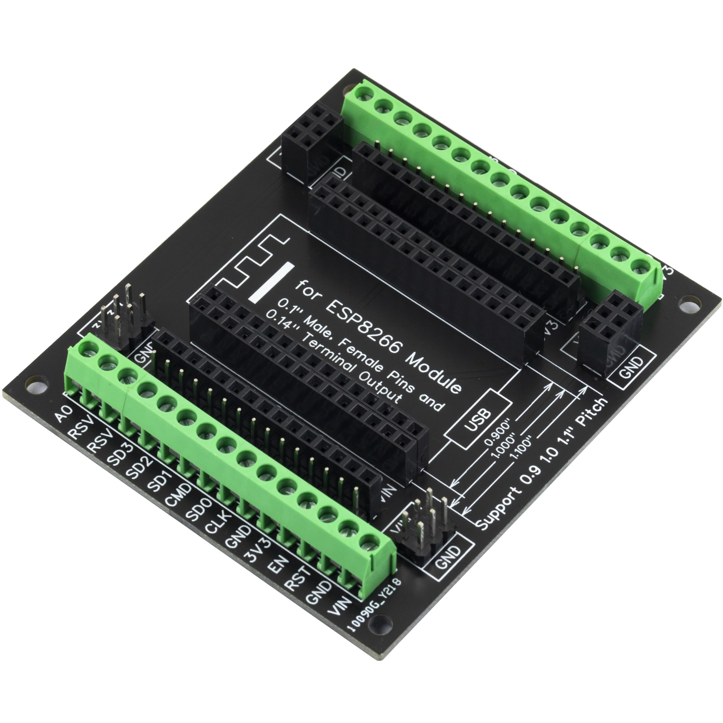 Whiteeeen For Esp8266 Super Breakout Board 3.5Mm / 0.14'' Terminal Gpio Expansion Board 3 Types Outputs For Esp8266 Esp 12E Node