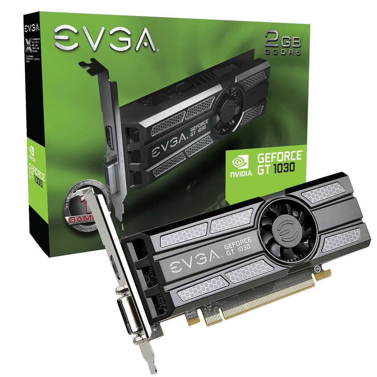 Evga Geforce Gt 1030 Sc 2Gb Gddr5 Single Slot Graphics Card 02G P4 6338 Kr