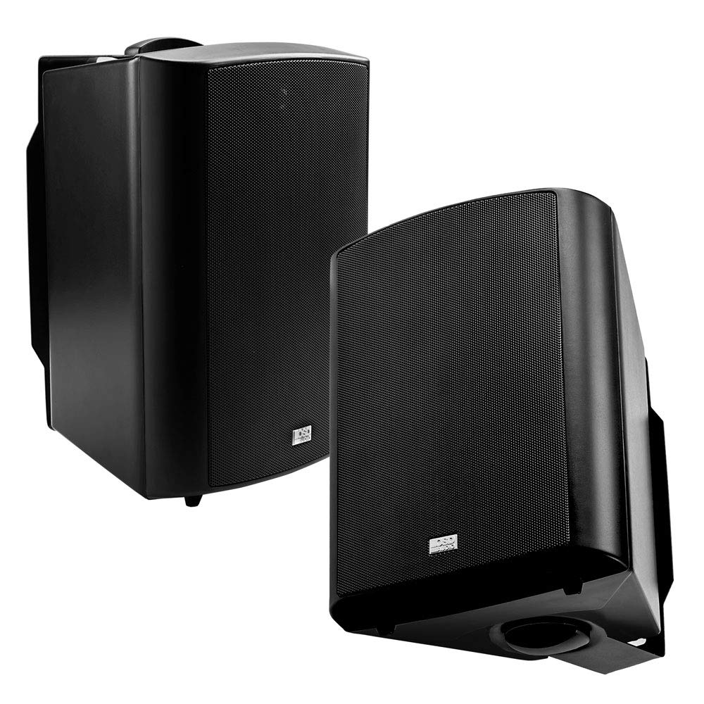 OSD 6.5' Outdoor 70V Patio Speaker Pair, 30W 16W 8W 4W Taps, Weather Proof IP54 Rated, Black   AP640