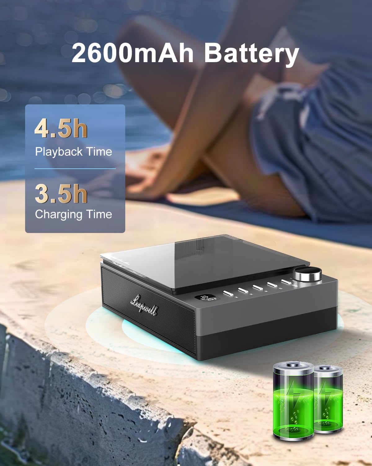 Cd Player Portable, Leapwell Portable Cd Player With Speakers Bluetooth Rechargeable, Small Compact Retro Cd Players For Home, P