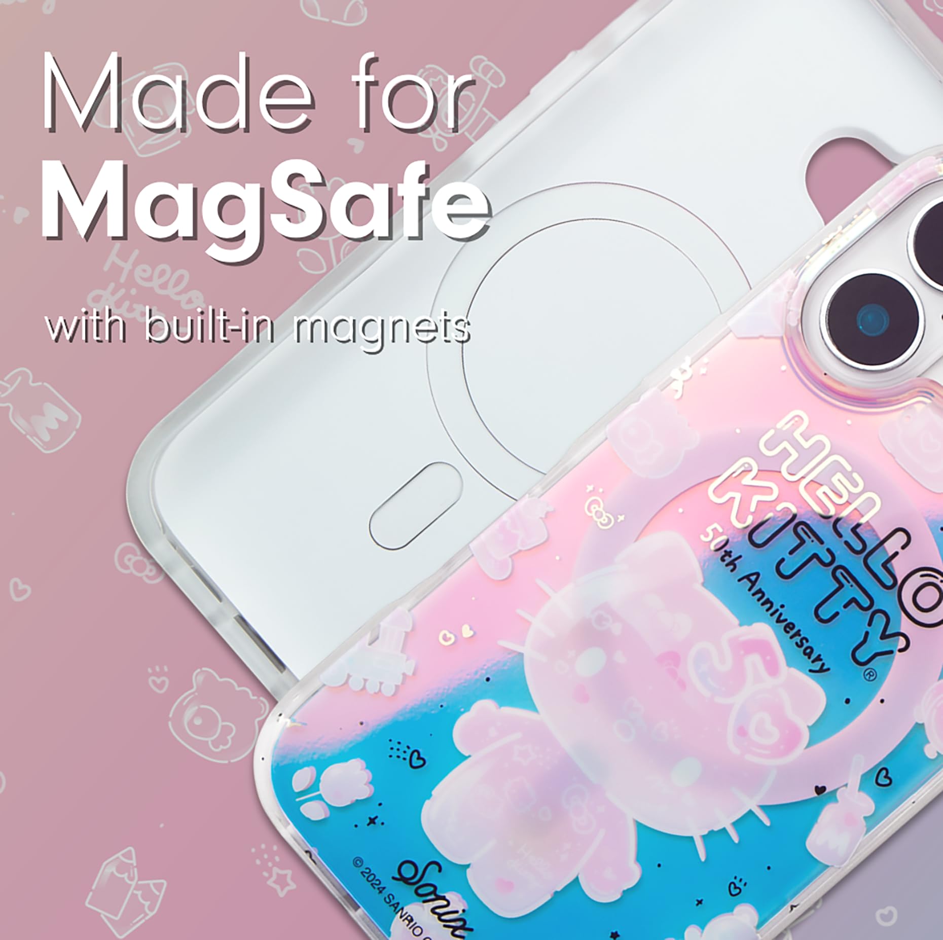 Sonix X Sanrio Case For Iphone 16 Plus | Compatible With Magsafe | 10Ft Drop Tested | Hello Kitty 50Th Anniversary