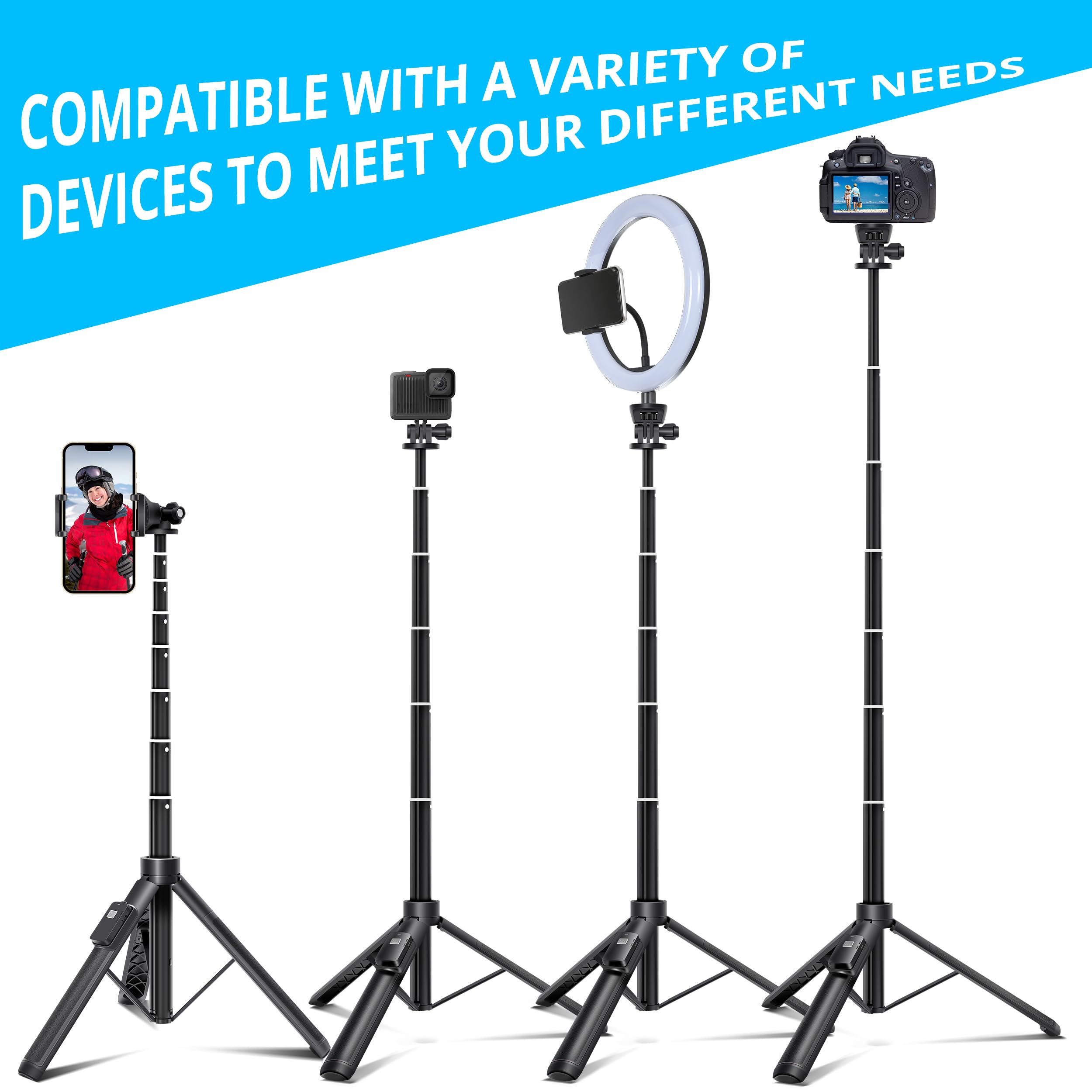 Selfie Stick, 40 Inch Extendable Selfie Stick Tripod,Phone Tripod With Wireless Remote Shutter Compatible With Iphone 13 12 11 P