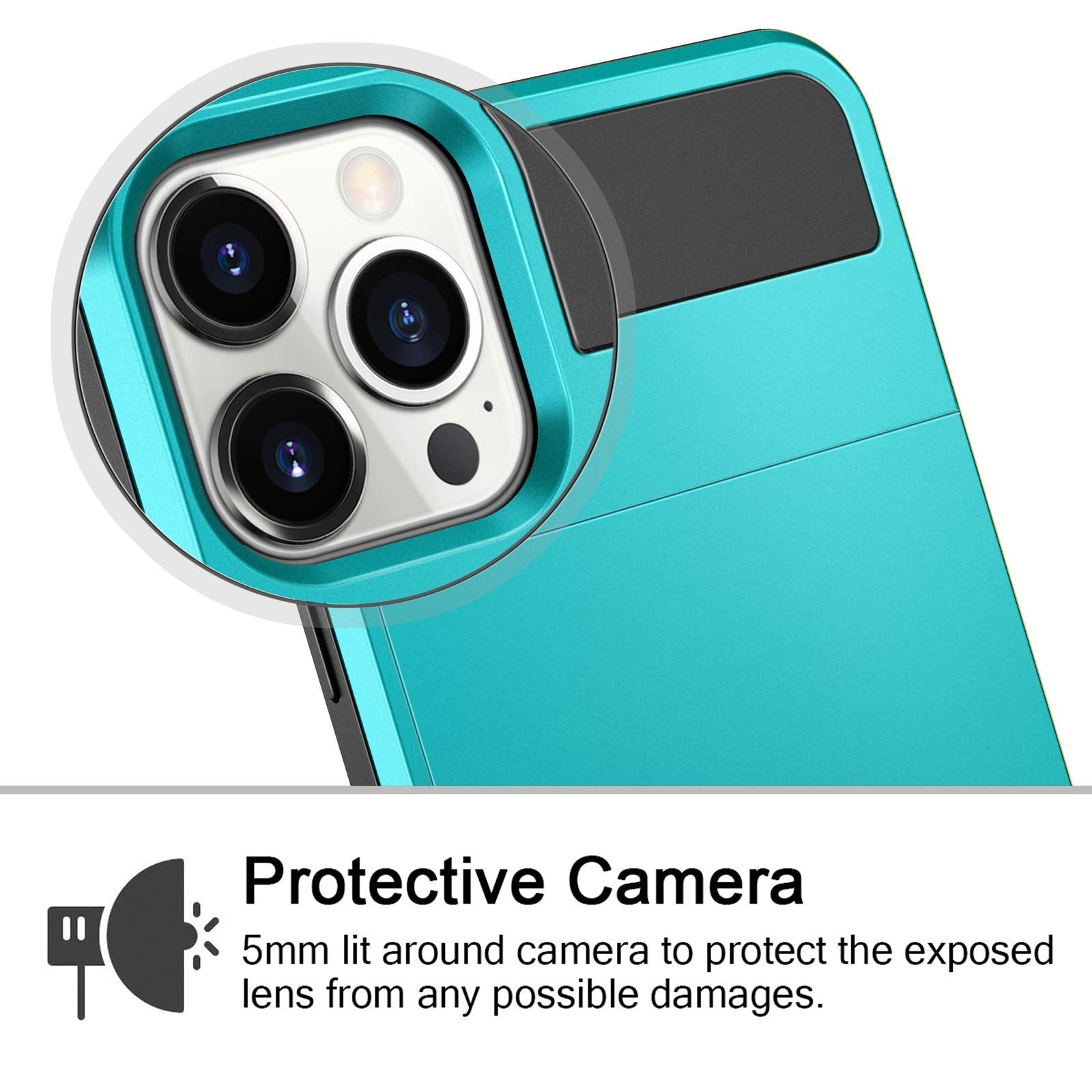 Vofolen Compatible With Iphone 12 Pro Case Wallet 5G Cover Credit Card Holder Id Slot Sliding Back Pocket Anti Scratch Dual Laye