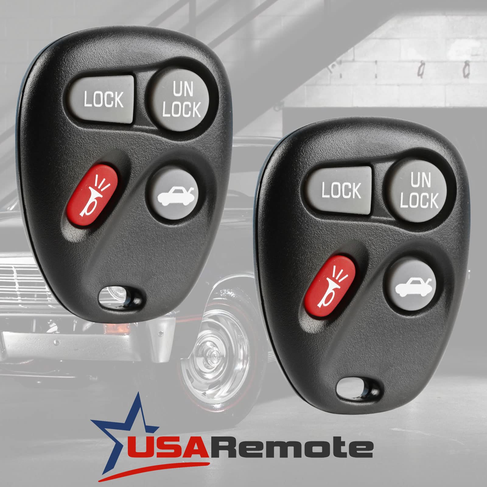 Car Key Fob Keyless Entry Remote Fits 2001 2005 Chevy Impala Monte Carlo / 2004 Pontiac Grand Prix (Koblear1Xt, 10443537), Set O