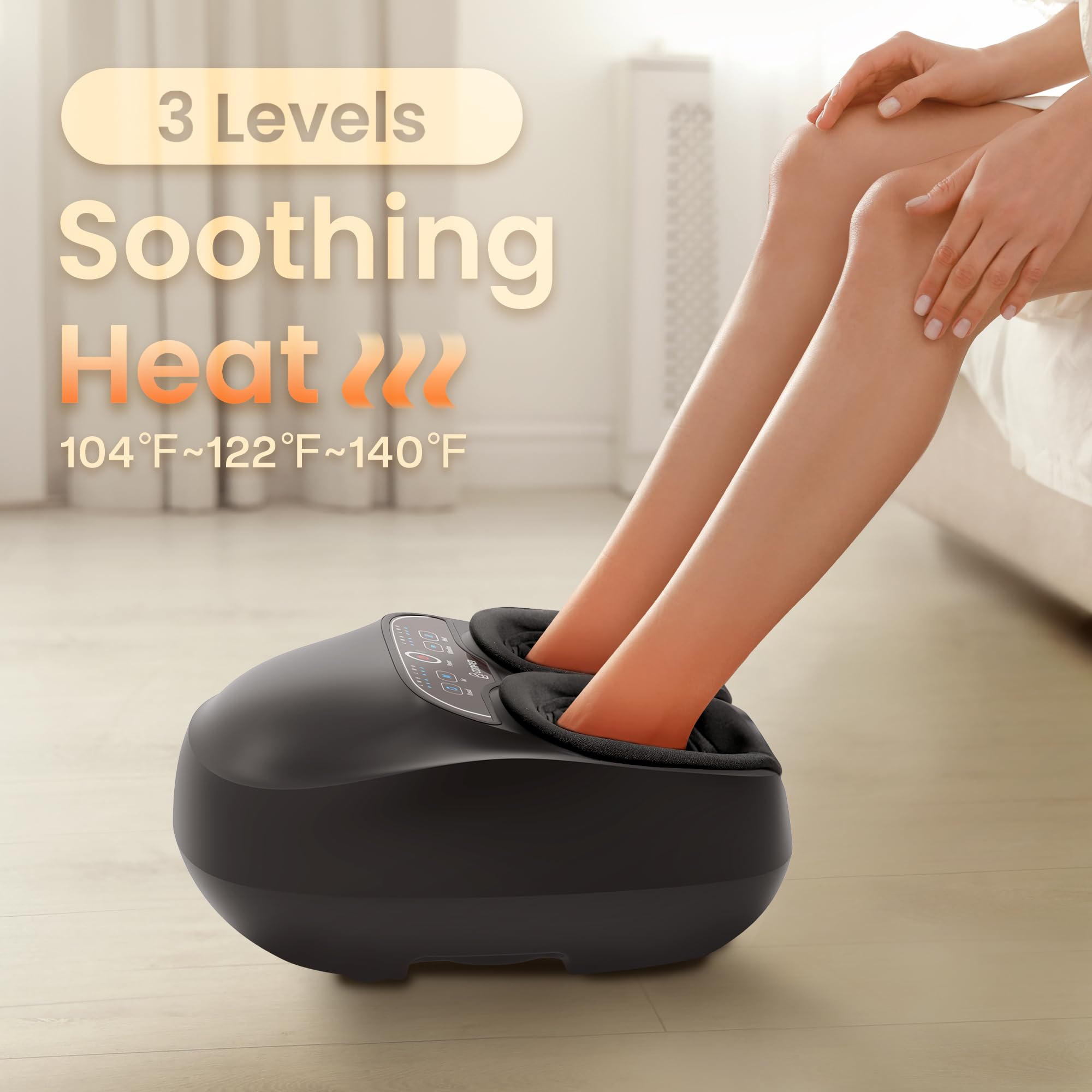 Comfier Foot Massager Machine With Heat,Fsa Hsa Eligible Shiatsu Feet Massager For Plantar Fasciitis Neuropathy, Gifts For Him/H