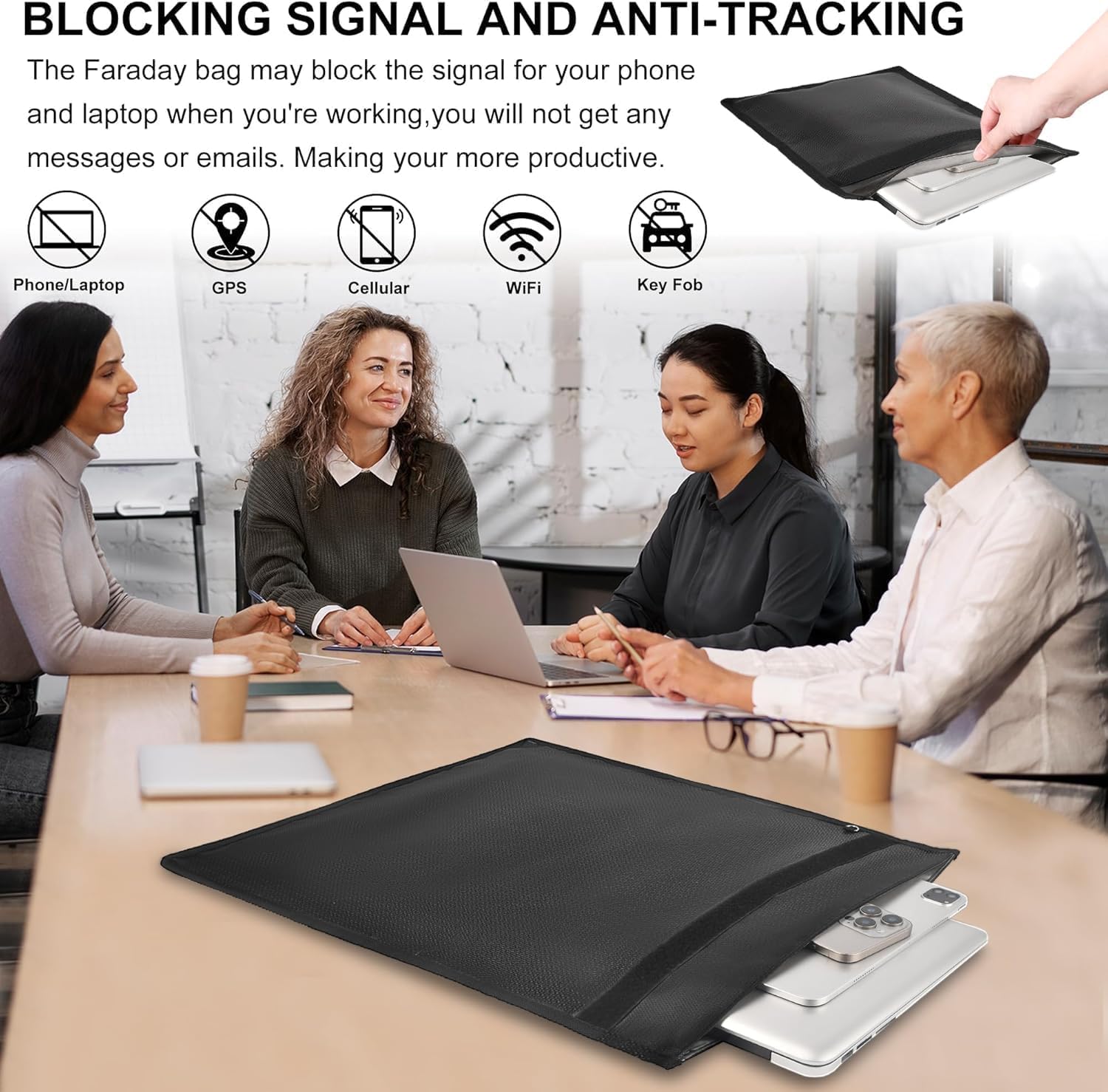 Kiphca 5 Pack Faraday Bags For Car Key & Phone & Card Fraud Data Privacy Security, Faraday Key Fob Protector For Car Rfid Signal