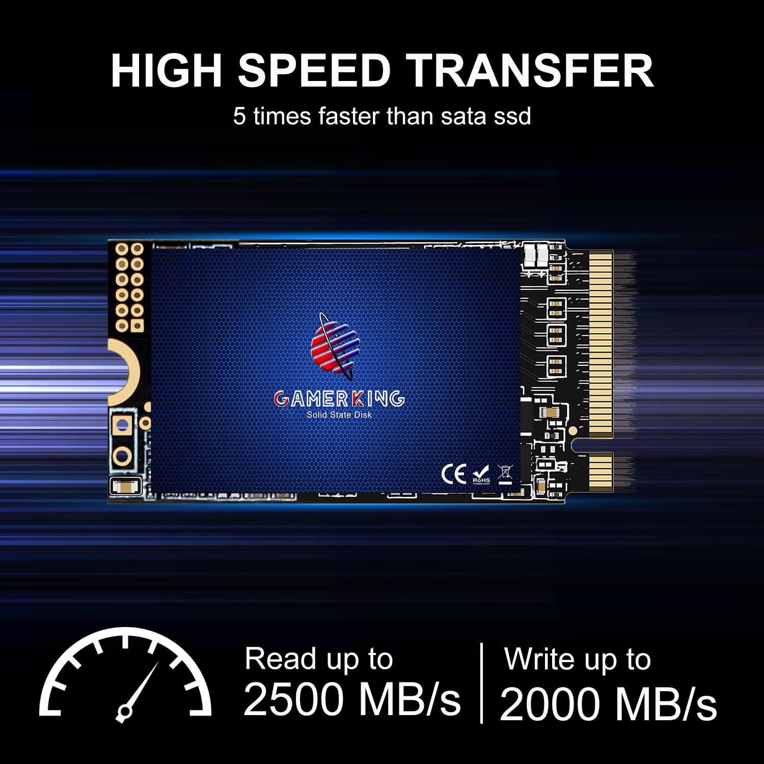 Gamerking Ssd 512Gb M.2 2242 Nvme M Key Pcie Gen3X4 22Mmx42Mm 3D Nand Tlc High Performance Internal Solid State Drive For Ultrabook Desktop Notebook Pc