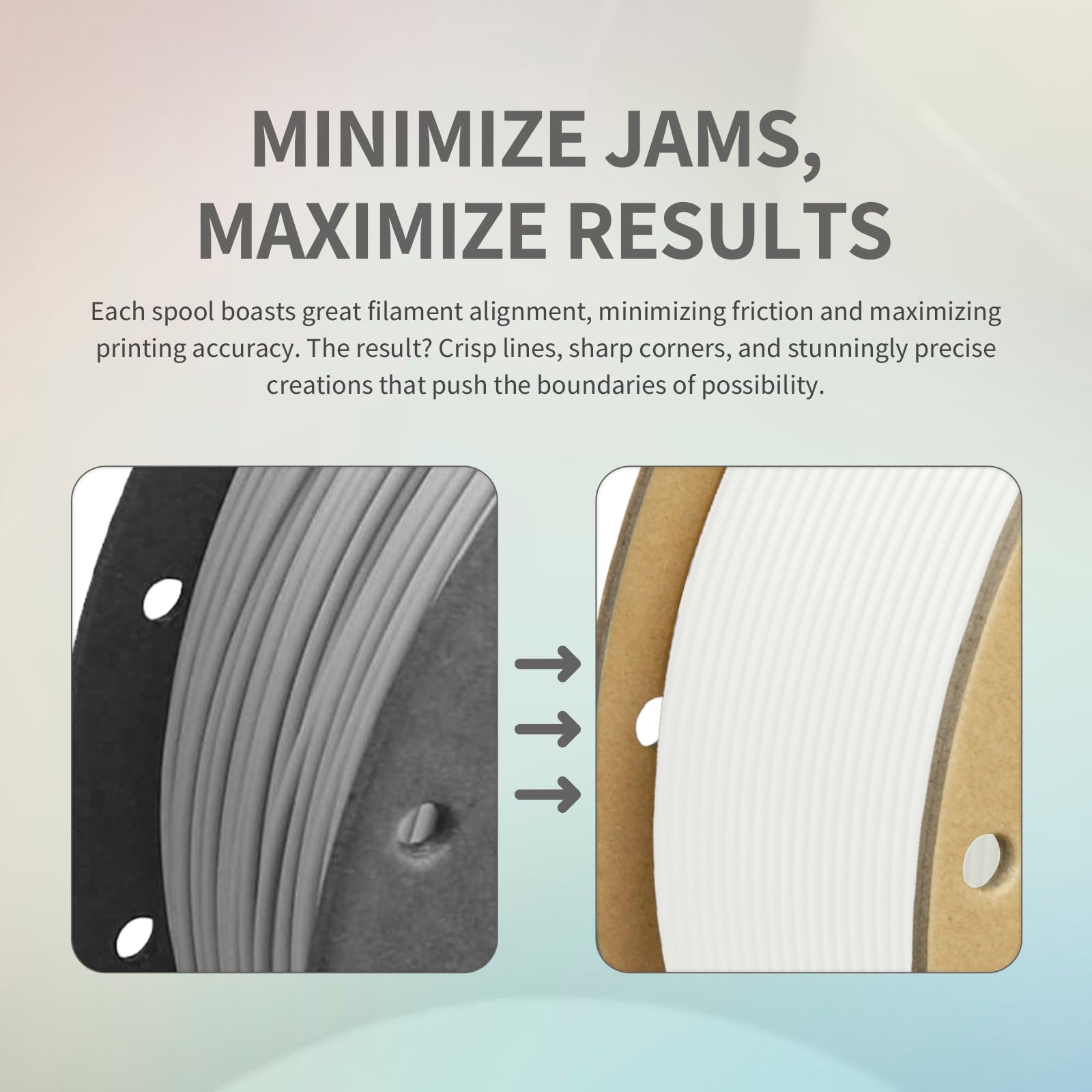 Overture Easy Pla 1.75Mm 3D Printer Filament, 2Kg Pla Cardboard Spool (4.4Lbs), Dimensional Accuracy +/  0.02Mm, Fit Most Fdm Pr