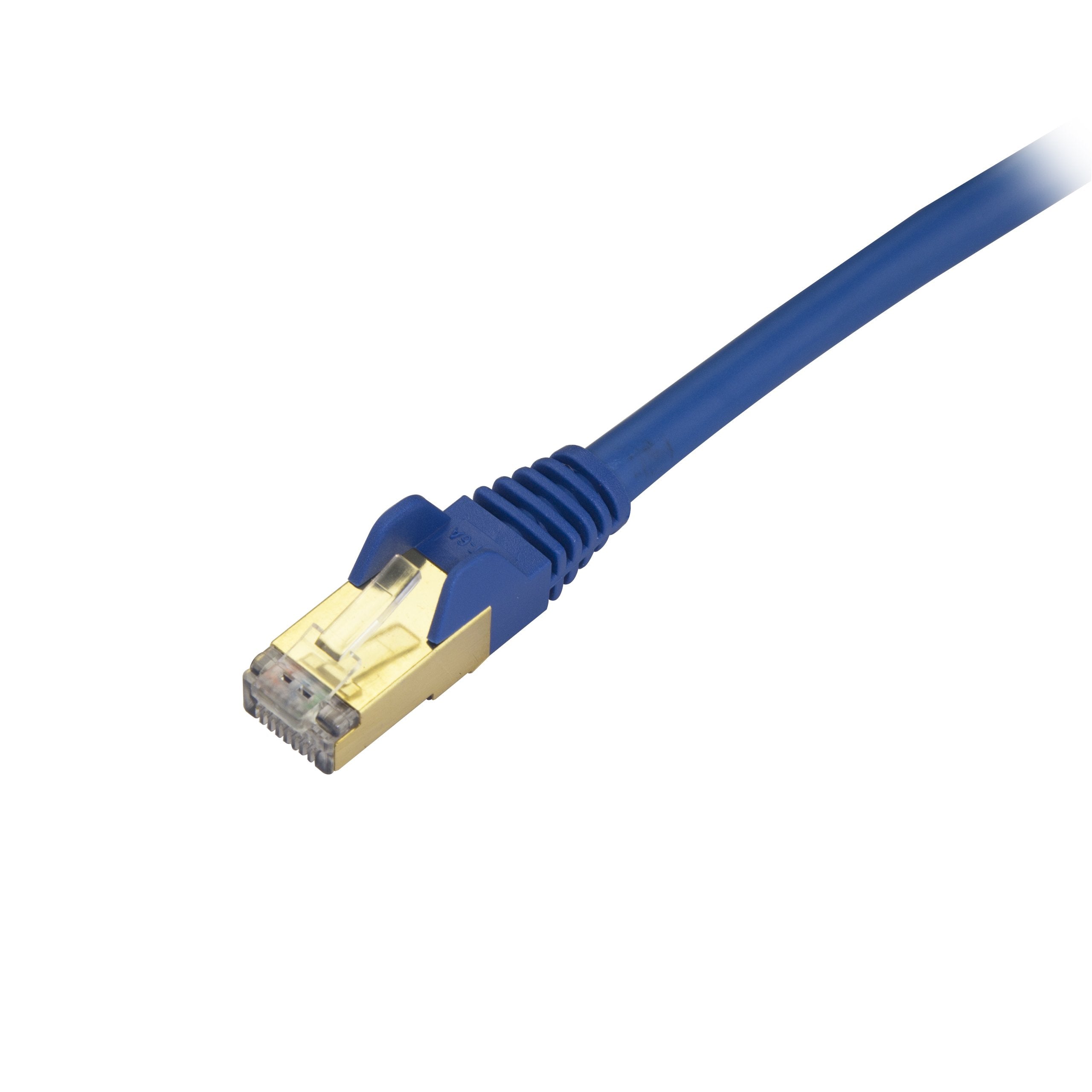 StarTech.com 8ft CAT6a Ethernet Cable   10 Gigabit Shielded Snagless RJ45 100W PoE Patch Cord   10GbE STP Network Cable w/Strain Relief   Blue Fluke Tested/Wiring is UL Certified/TIA (C6ASPAT8BL)