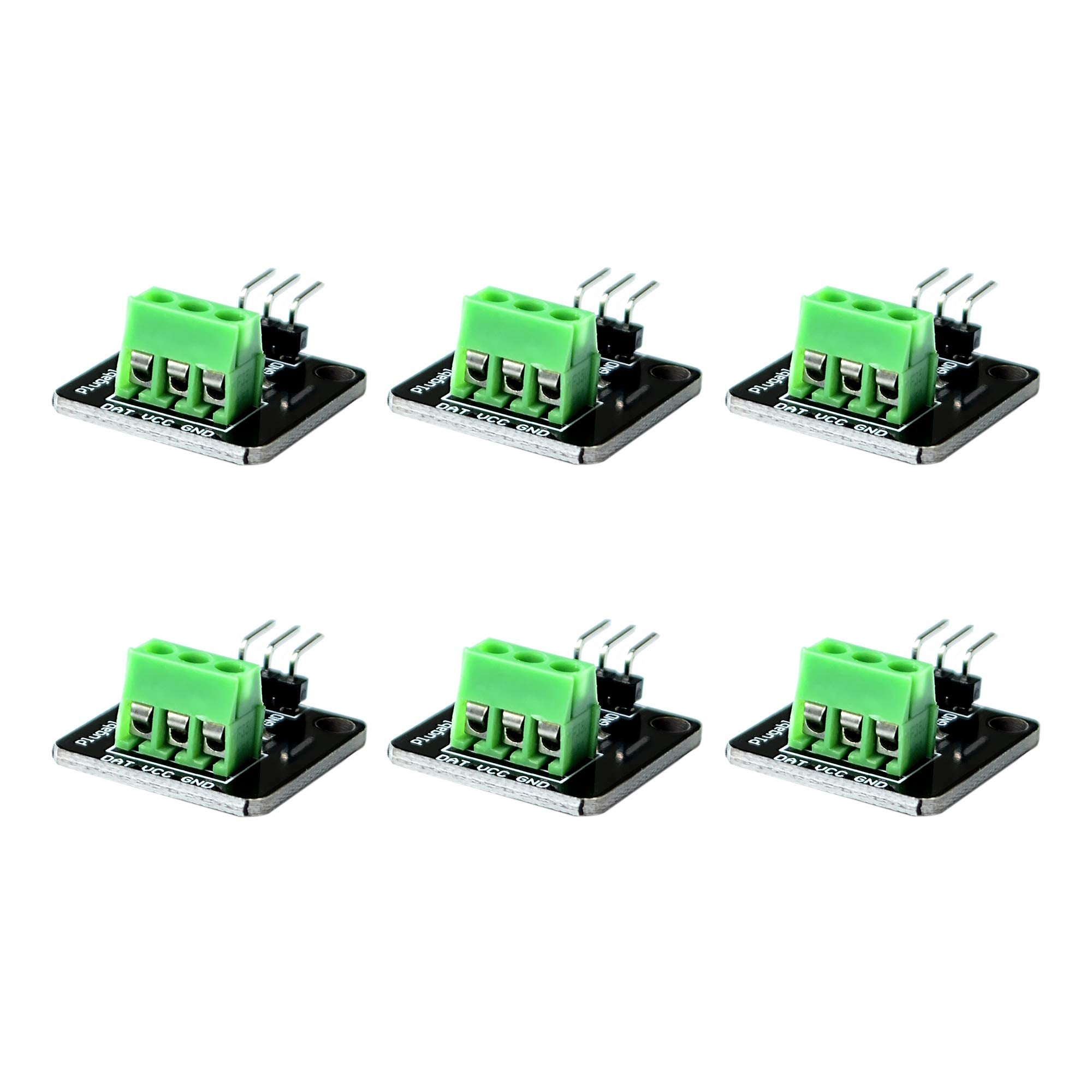 Huaban 6Pcs Ds18B20 Terminal Adapter Temperature Sensor Module