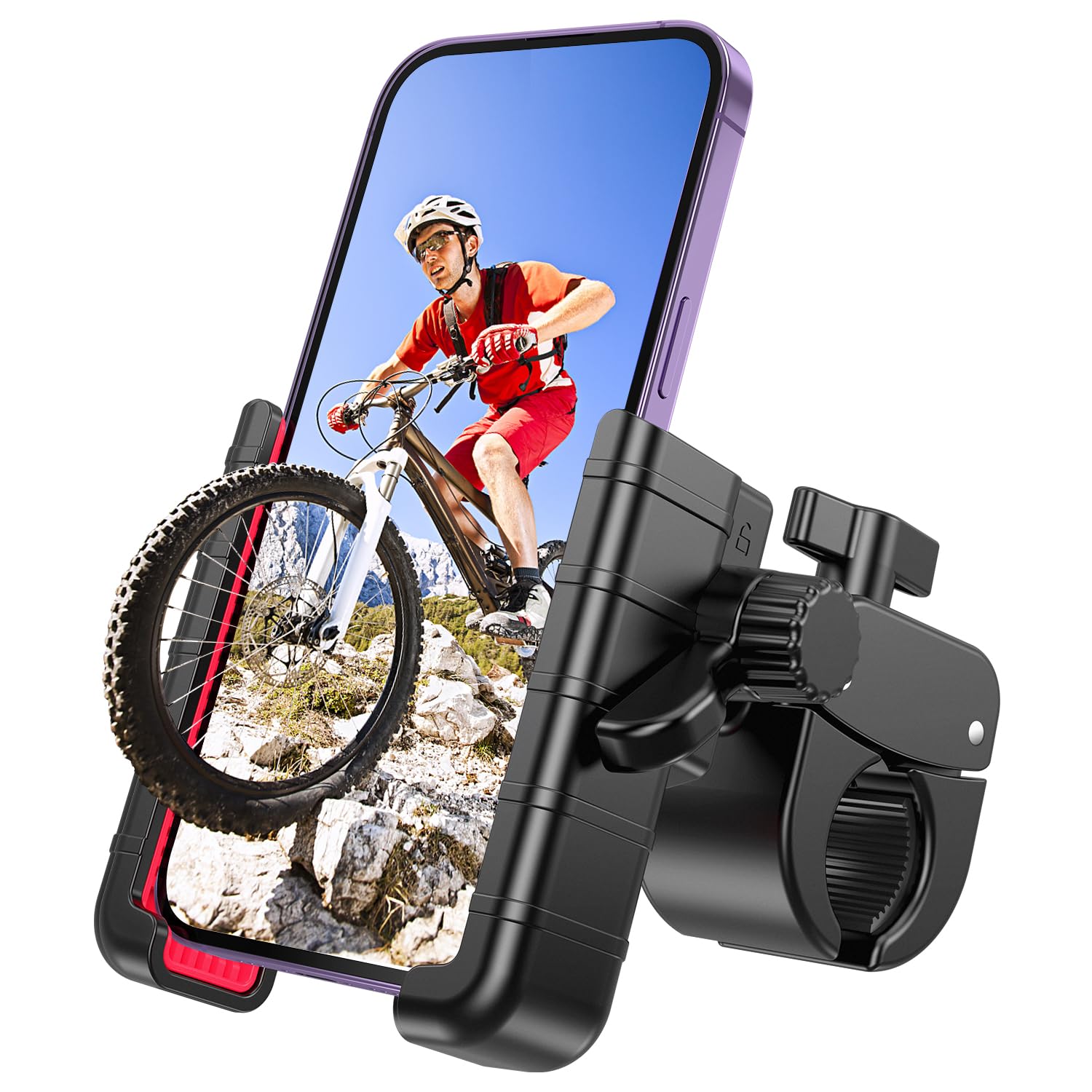 Bike Phone Mount Holder, [Camera Friendly] Motorcycle Phone Mount For Electric Scooter, Mountain, Dirt Bike And Motorcycle   360