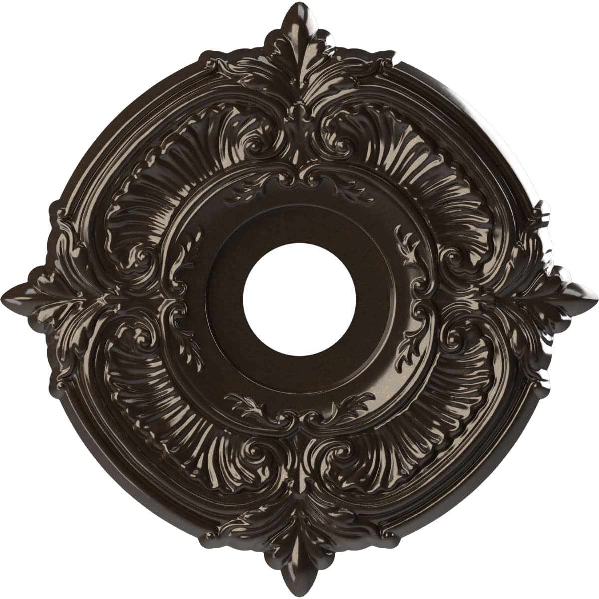 Ekena Millwork CMP16ATERU Attica Thermoformed PVC Ceiling Medallion (Fits Canopies up to 5 5/8), 16OD x 3 1/2ID x 1P, Universal 