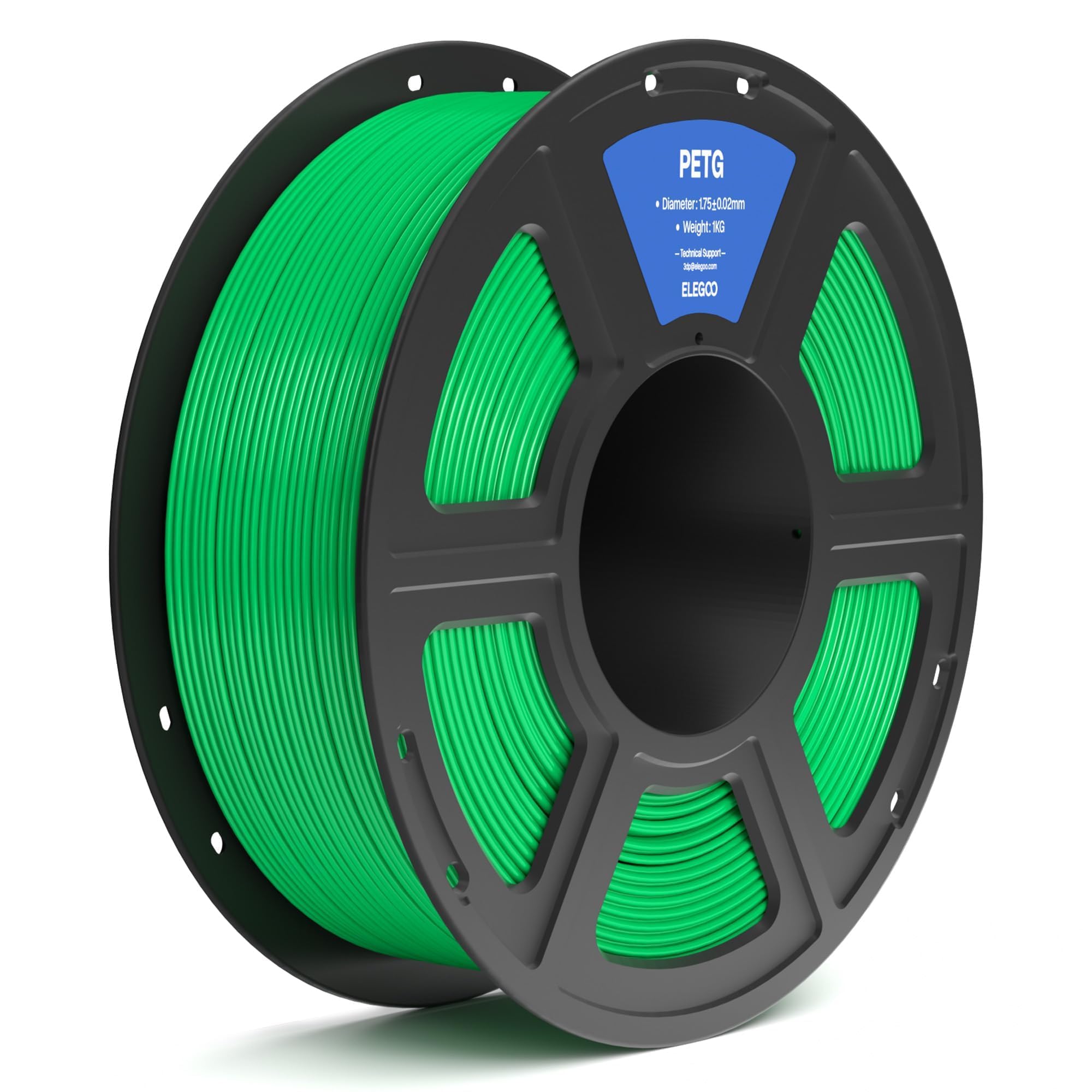 Elegoo Petg Filament 1.75Mm Green 1Kg, 3D Printer Filament Dimensional Accuracy +/  0.02 Mm, 1Kg Spool(2.2Lbs) Fits For Most Fdm