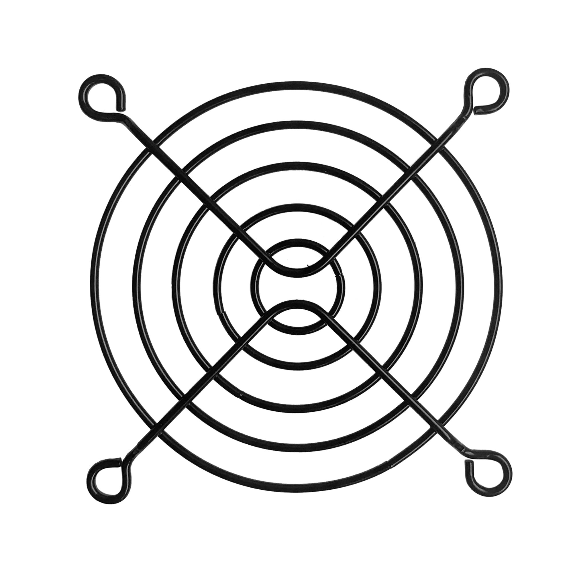 80Mm Black Fan Grill (4 Pack)